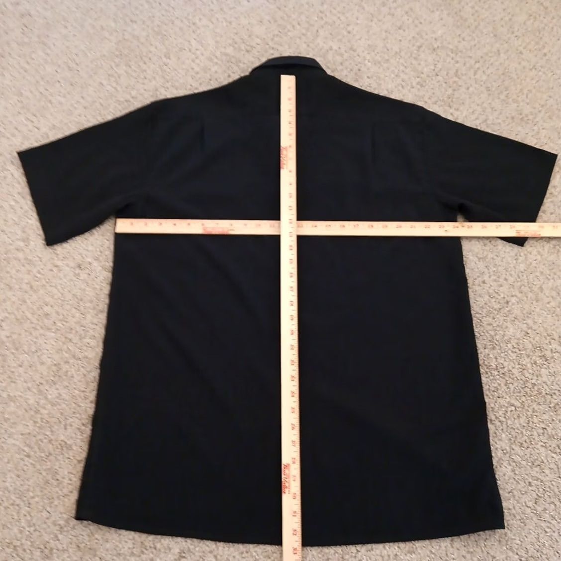 Vintage Platinum Shirt Mens Large Black Short Sleeve Button-Down Polyester Shirt Size US L / EU 52-54 / 3 - 5 Thumbnail