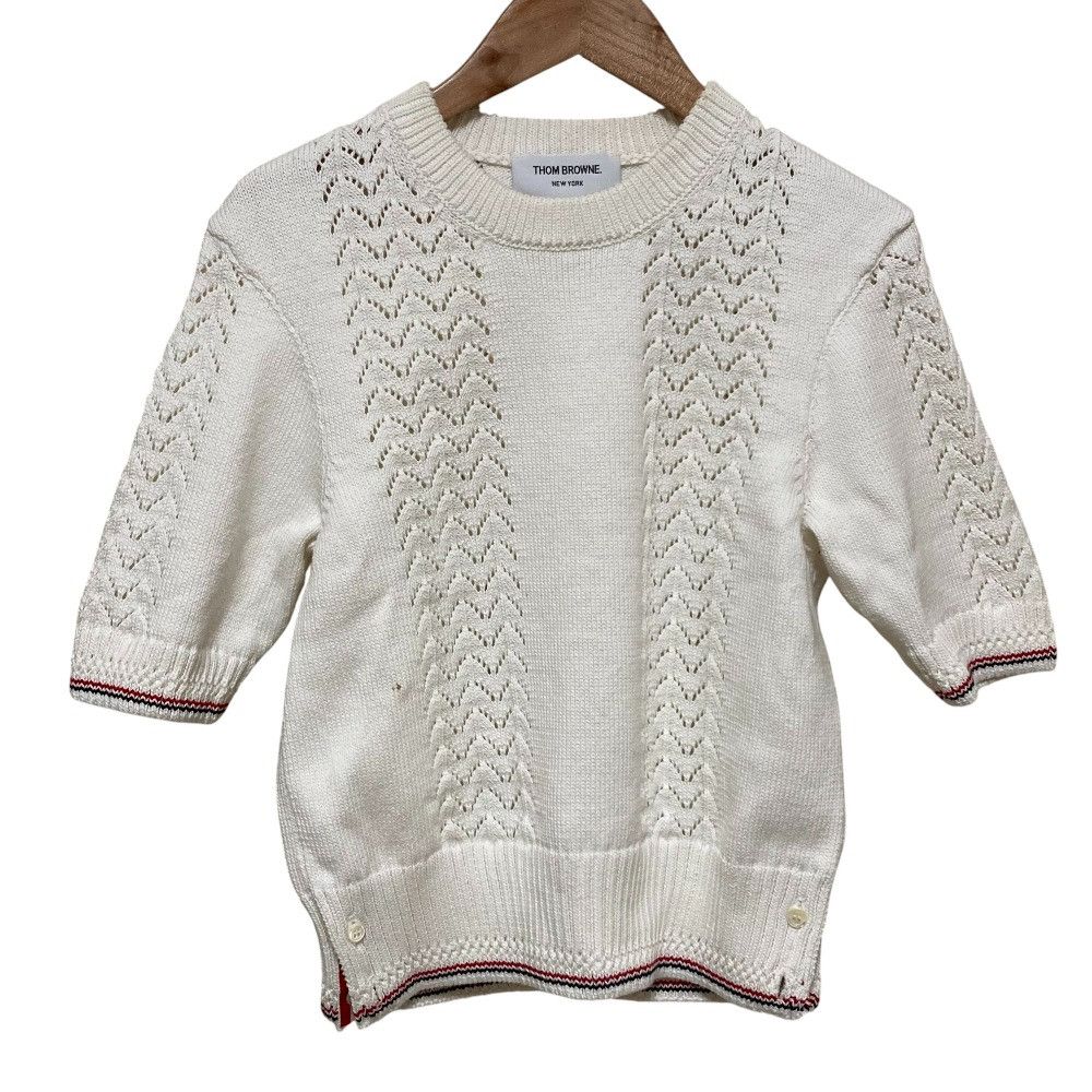 Thom Browne Thom Browne Thom Browne Striped Knit Pullover Sweater Textile Tops DUTY FREE for USA Size ONE SIZE - 1 Thumbnail