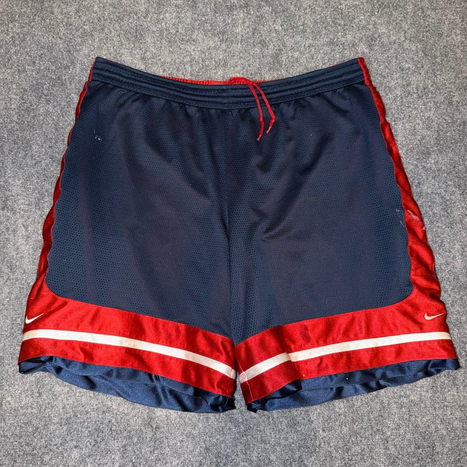 Nike Nike Navy Blue/Red Baggy Dazzle Hoop Shorts Mens XL Vtg Size US 36 / EU 52 - 1 Thumbnail