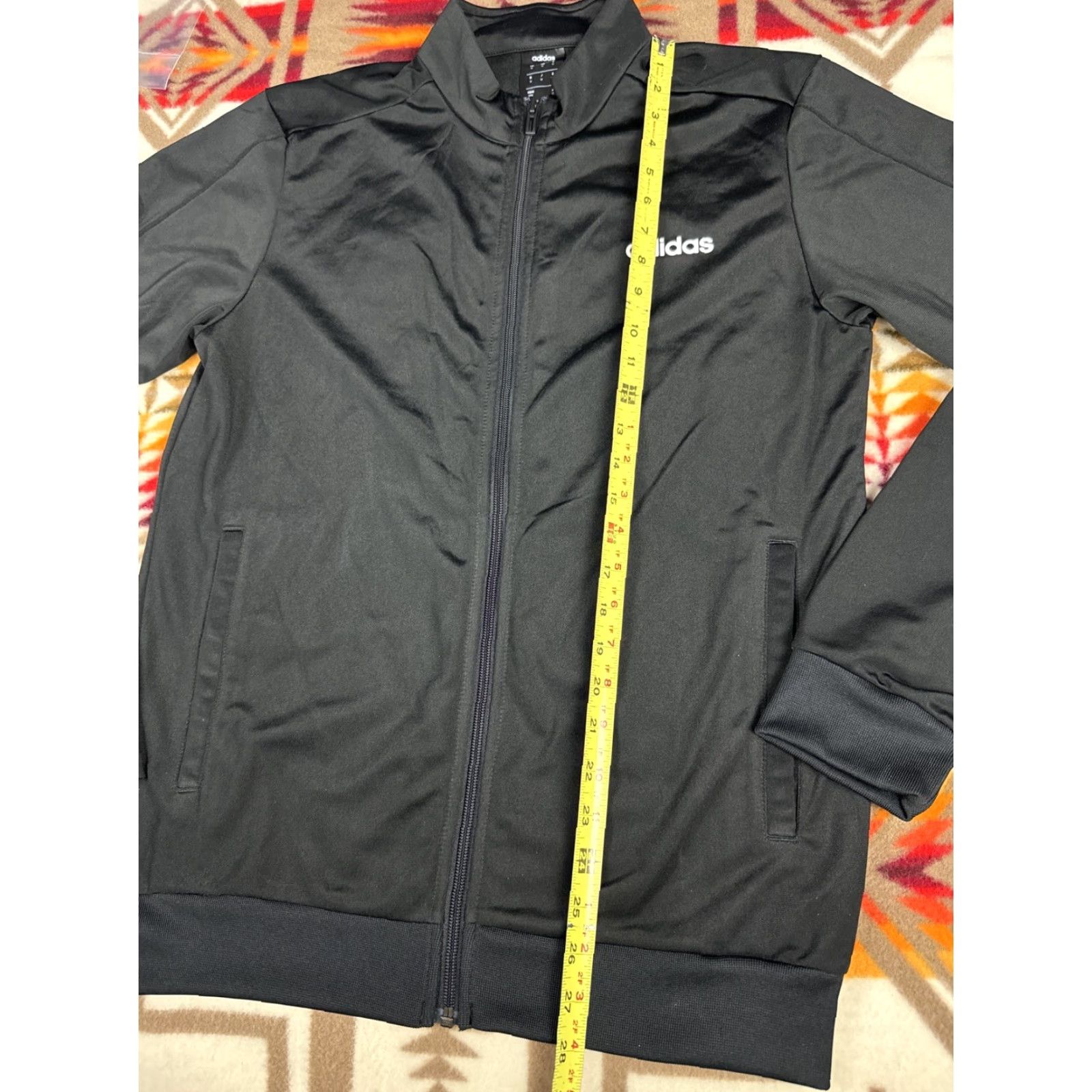 Adidas Adidas Track Jacket Black Mens M Full Zip Bomber Jacket Size US M / EU 48-50 / 2 - 4 Thumbnail