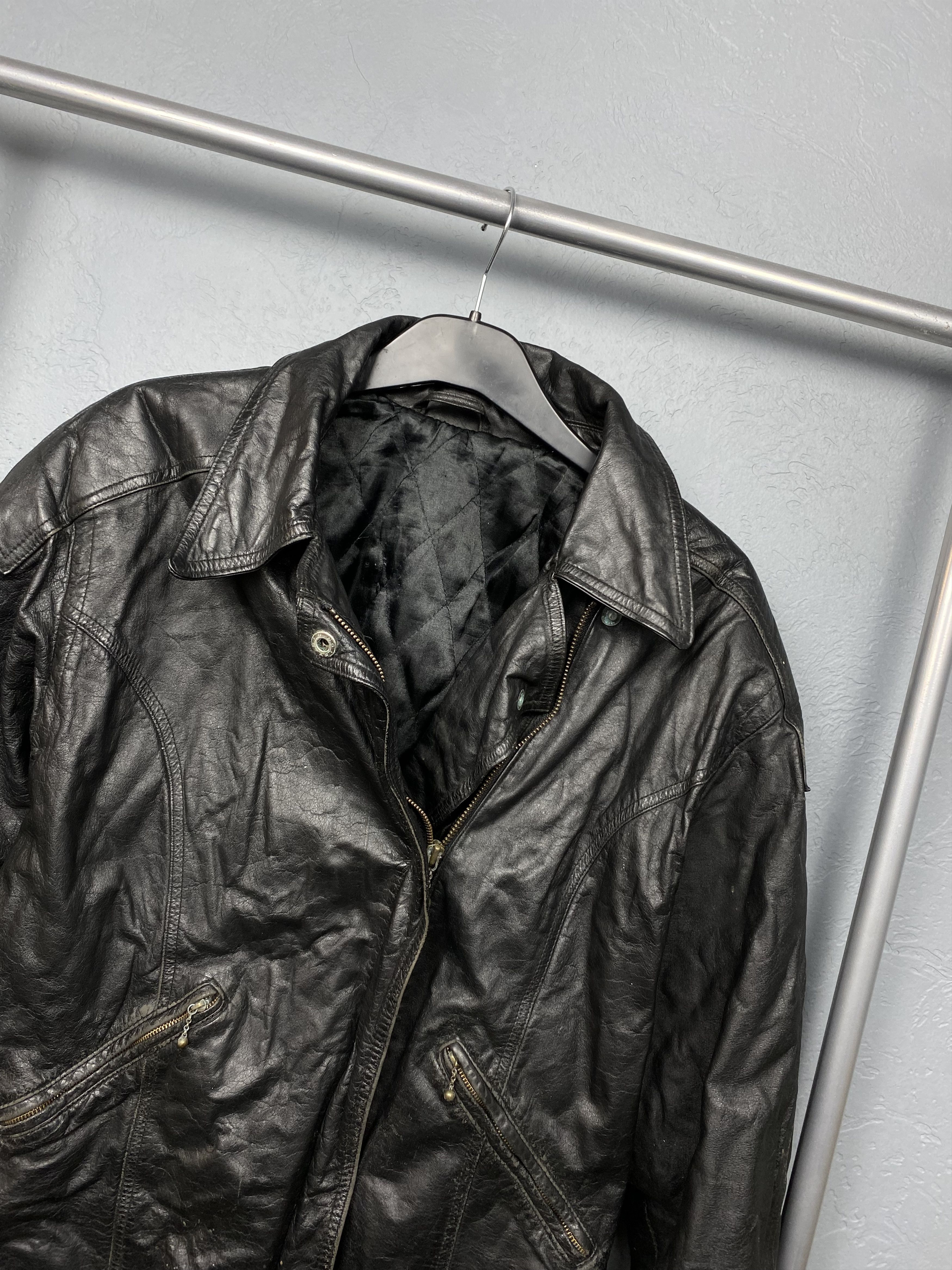 Vintage St Michael Vintage Leather Biker Jacket Size US S / EU 44-46 / 1 - 2 Thumbnail