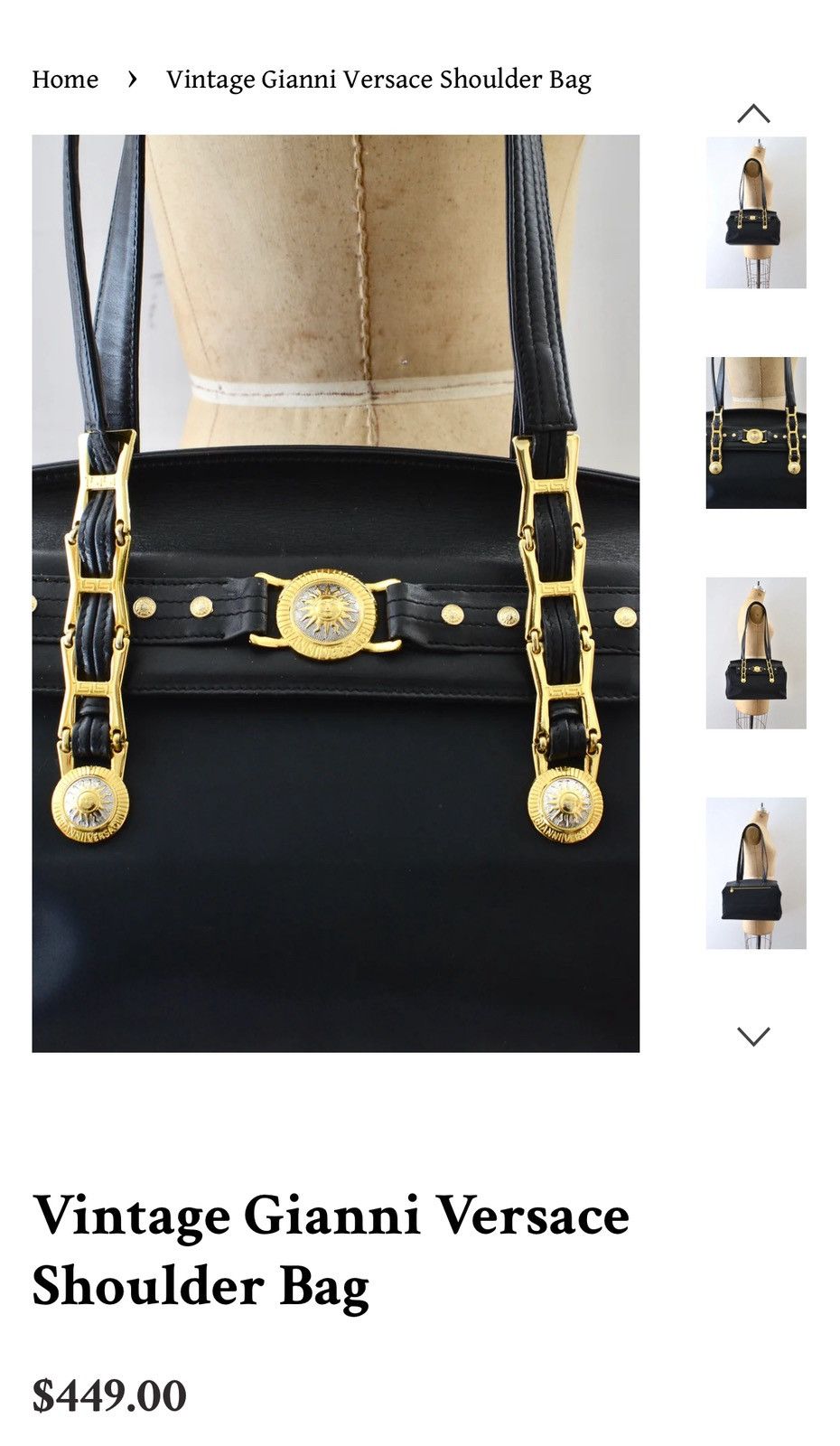 Versace 90s Versace Sunburst Shoulder Bag Size ONE SIZE - 9 Thumbnail