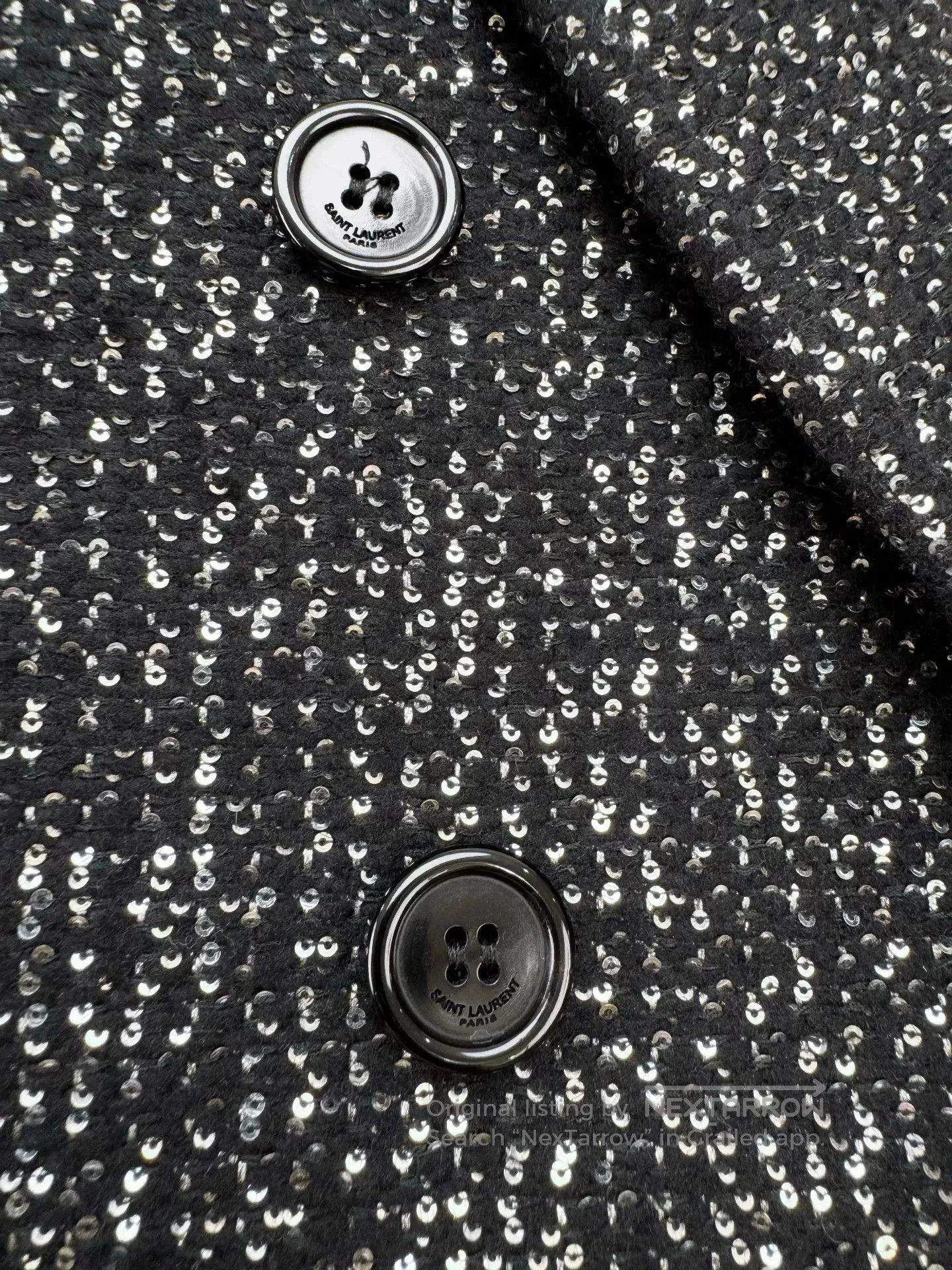 Saint Laurent Paris Saint Laurent Heavy Sequin Blazer. Size S / US 4 / IT 40 - 6 Thumbnail
