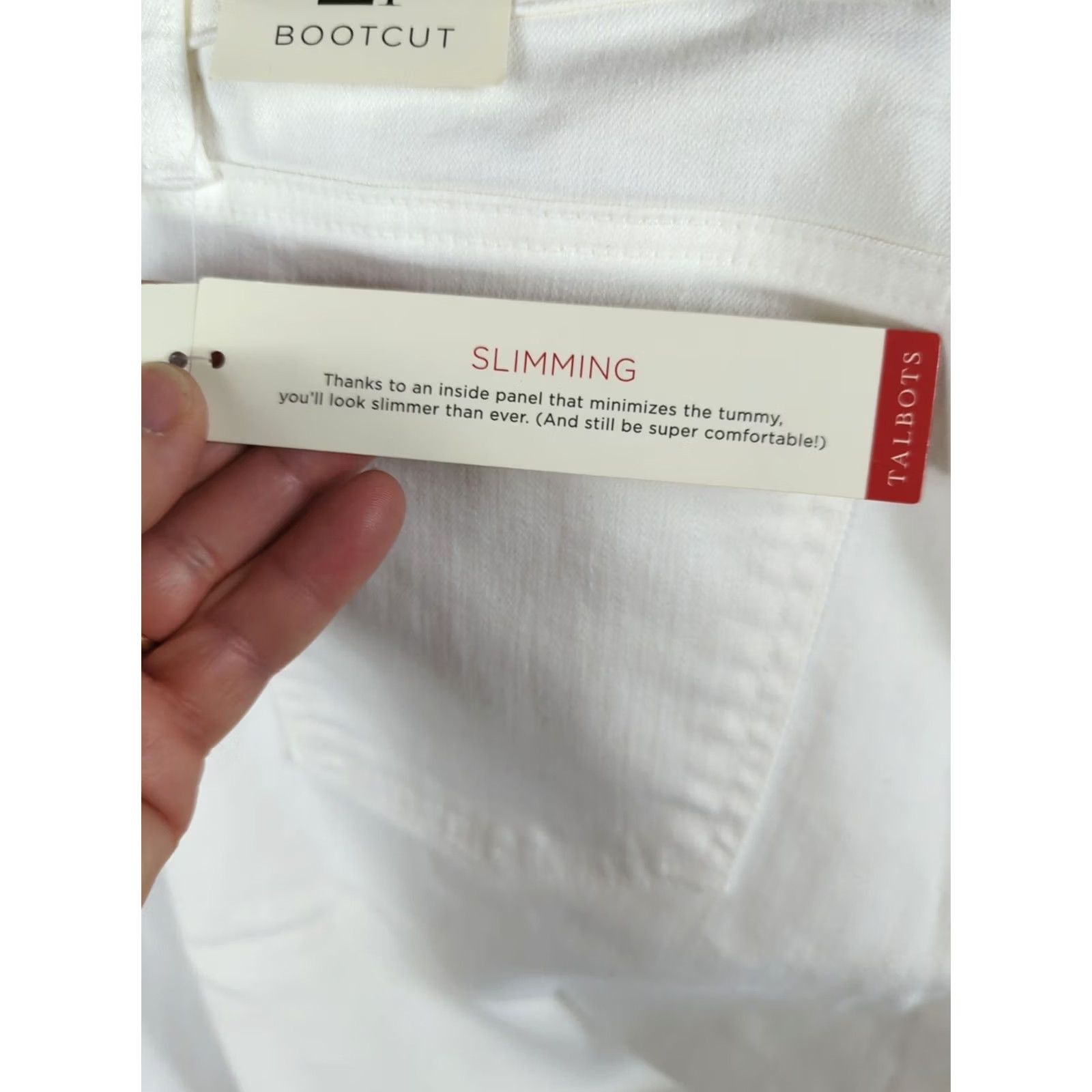 Talbots TALBOTS Jeans White Denim Slimming Flawless 5-Pocket Bootcut 2P Petite Women Jeans White Five-Pocket Zip Slim Fit Beach Preppy Mens Girls Size 26" / US 2 / IT 38 - 7 Thumbnail