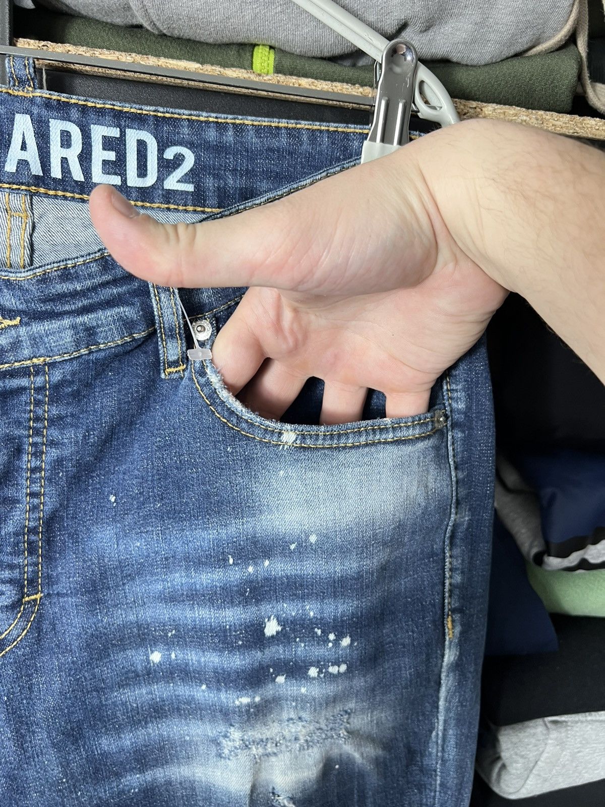 Dsquared2 Dsquared2 Slim Jeans Blue Distressed Paint Splatter Denim Size US 36 / EU 52 - 10 Thumbnail