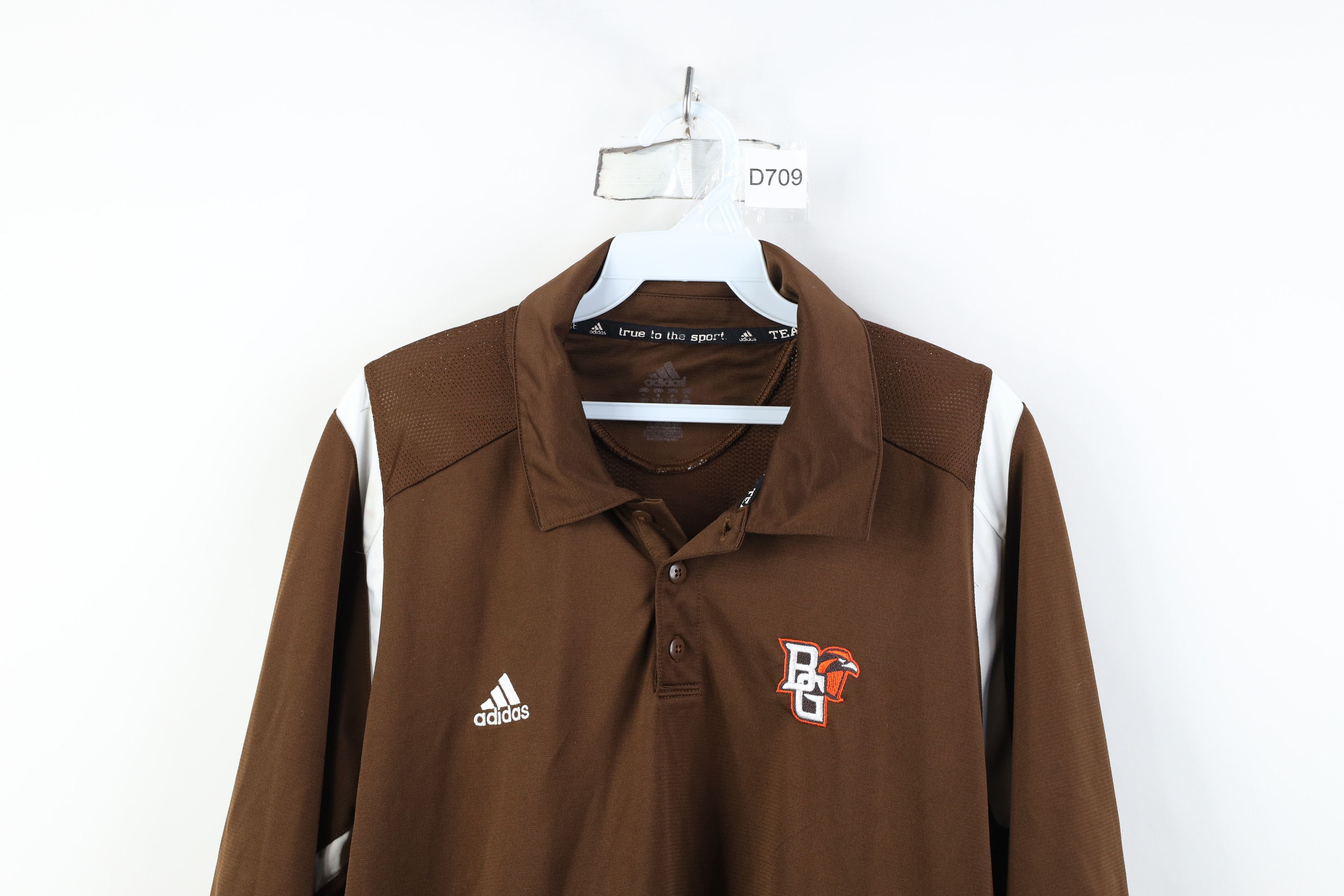 Adidas Adidas Bowling Green State University Football Polo Brown Size US XL / EU 56 / 4 - 2 Thumbnail