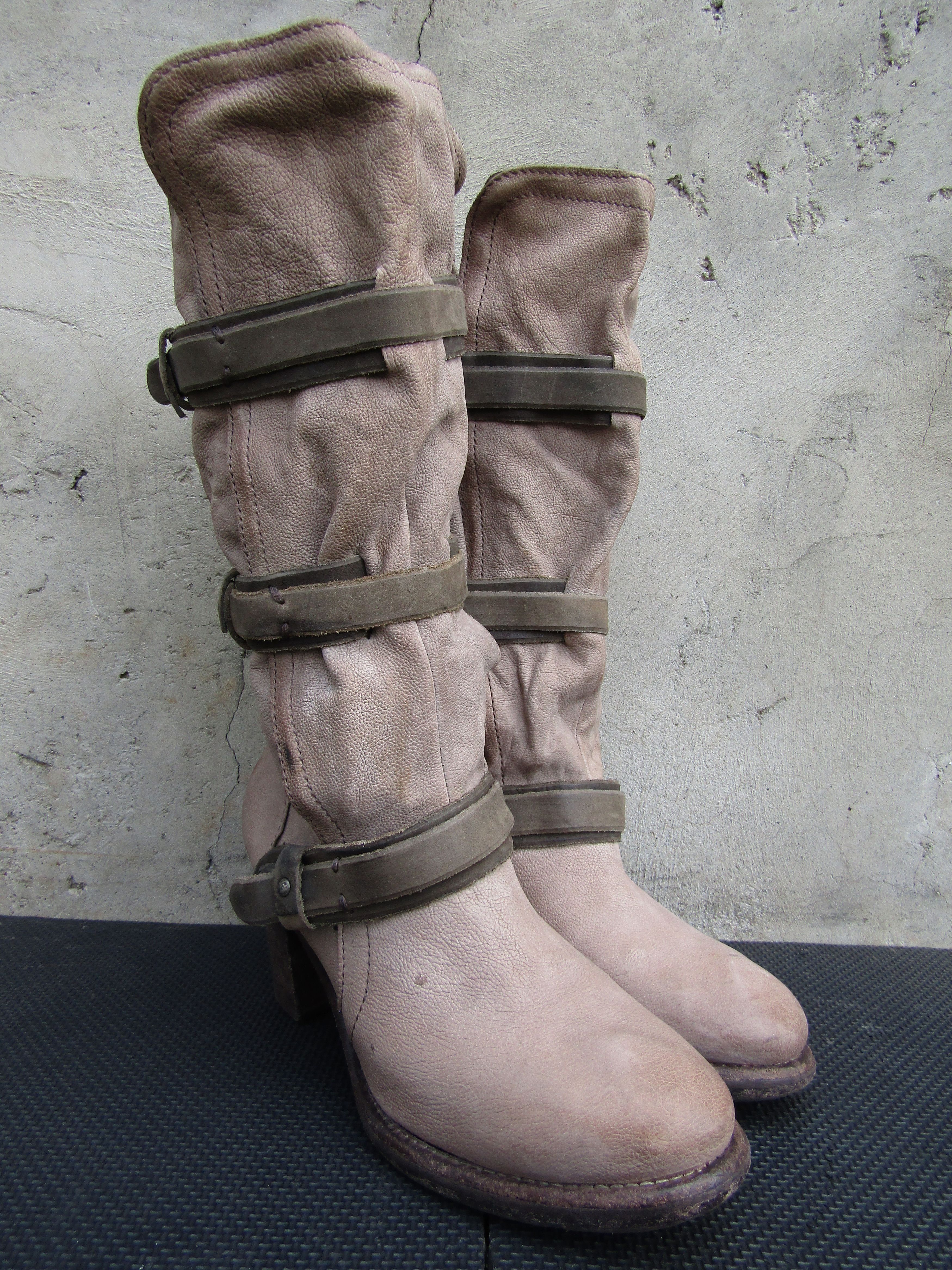 A.S.98 A.S.98 Airstep Zip Buckle High Tall Leather Heel Block Size US 10 / IT 40 - 3 Thumbnail