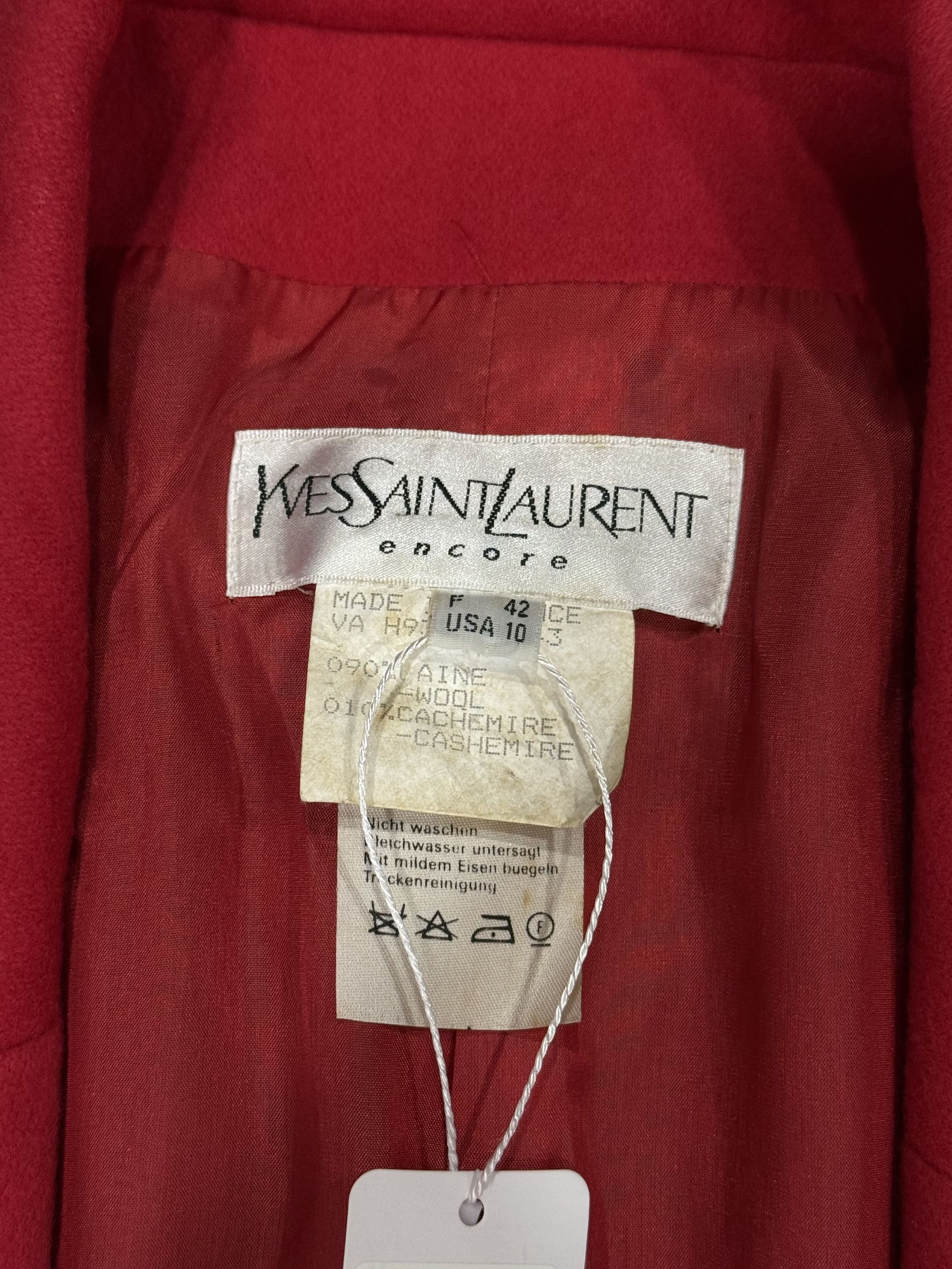 Yves Saint Laurent Vintage Yves Saint Laurent Wool Blazer Size L / US 10 / IT 46 - 4 Thumbnail