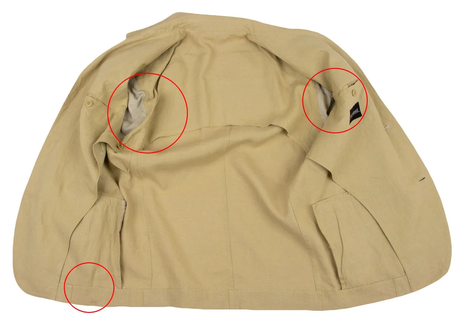 Issey Miyake Linen Punched Stitch Jacket in Beige Size M Size US M / EU 48-50 / 2 - 12 Thumbnail