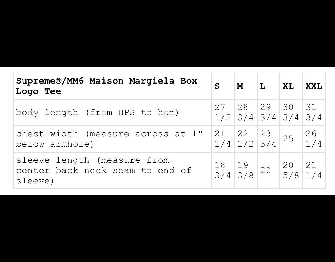 Maison Margiela × Supreme Size Small Supreme MM6 Box Logo Tee Size US S / EU 44-46 / 1 - 14 Thumbnail