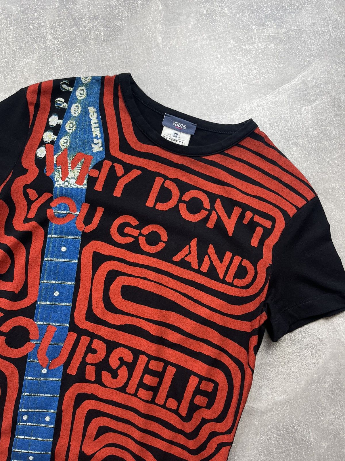 Versus Versace Versus Versace "Why Don’t You Go And Yourself" T-Shirt Size US M / EU 48-50 / 2 - 4 Thumbnail