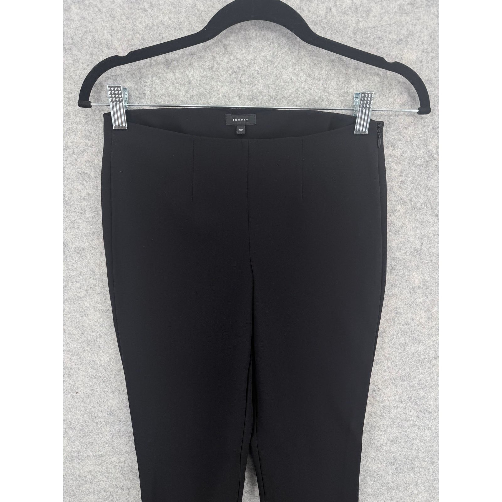 Theory Theory Belisa 2 Black Pants, Nylon Slim Stretch, Size 00 Size 24" / US 00 / IT 34 - 3 Thumbnail
