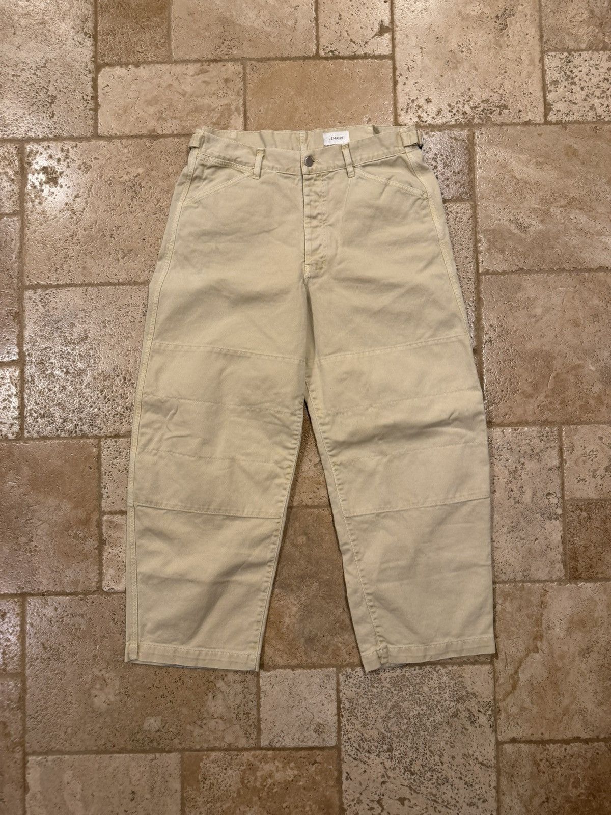 Lemaire Lemaire Wide Leg Back Belt Twisted Tan Carpenter Knee Pants Size US 34 / EU 50 - 4 Thumbnail