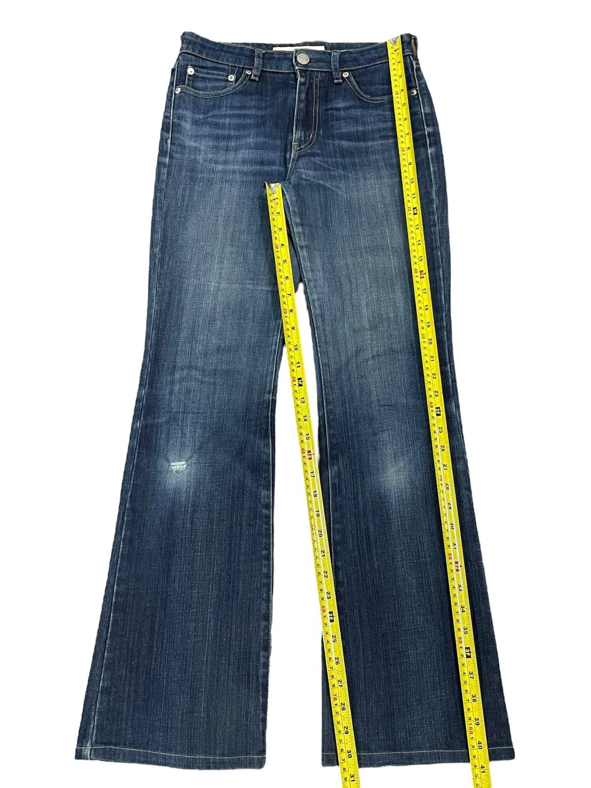 Japanese Brand Vintage Y2K Uniqlo UJ Fade Wash Distressed Bootcut Jeans Size US 28 / EU 44 - 15 Thumbnail