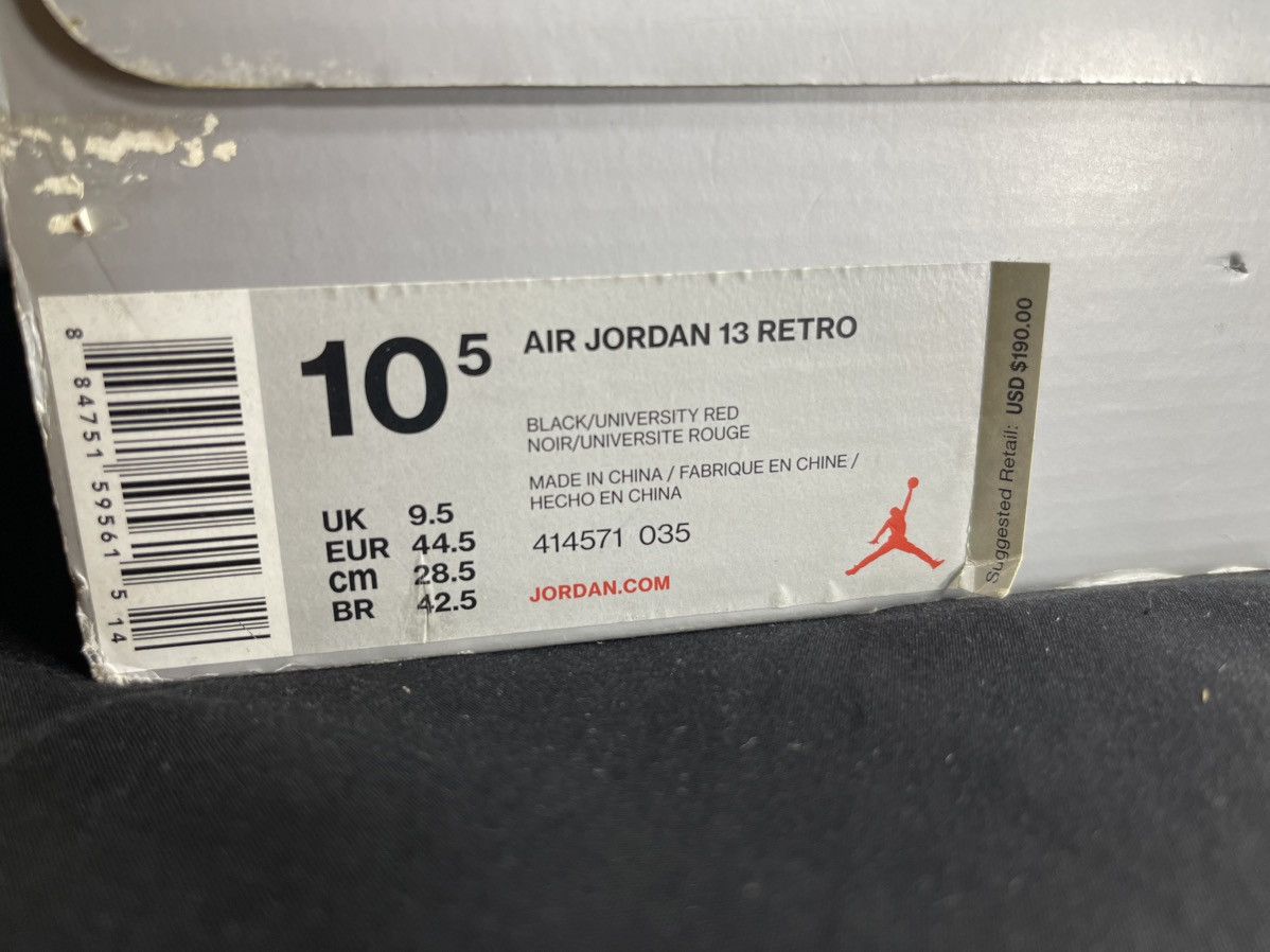 Jordan Brand Jordan 13 Retro Carmelo Anthony Class Of 2002 (B-Grade) Size US 10.5 / EU 43-44 - 11 Thumbnail