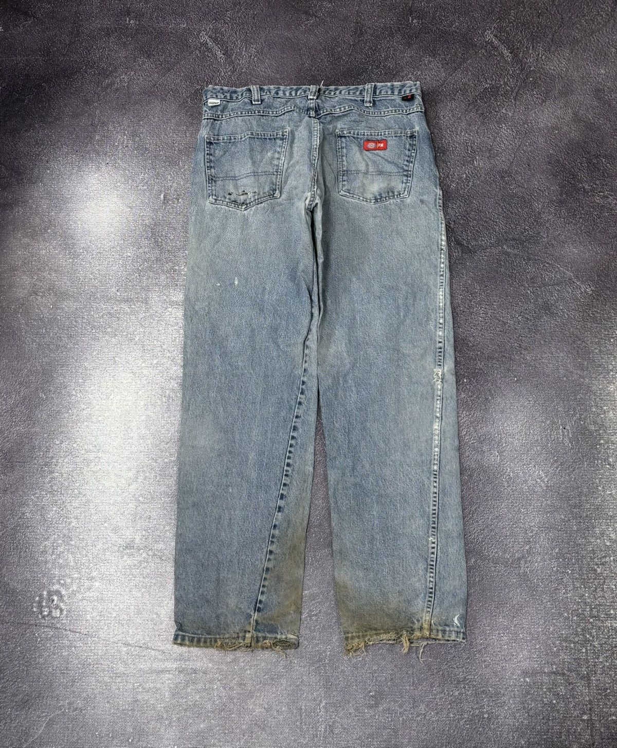 Dickies Vintage 90s Dickies Flame Resistant Faded Denim Baggy Jeans Size US 36 / EU 52 - 1 Thumbnail
