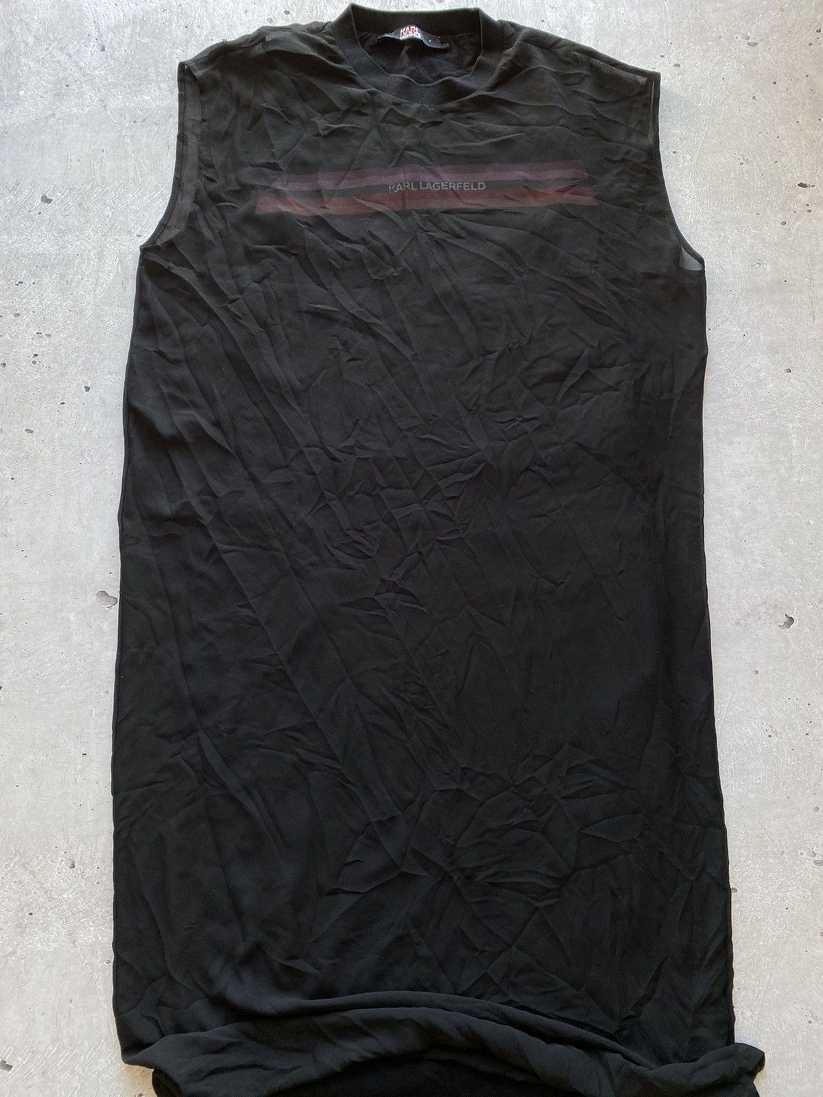 Designer Rare Karl Lagerfeld Maxi Dress Big logo Designer Size M / US 6-8 / IT 42-44 - 2 Thumbnail