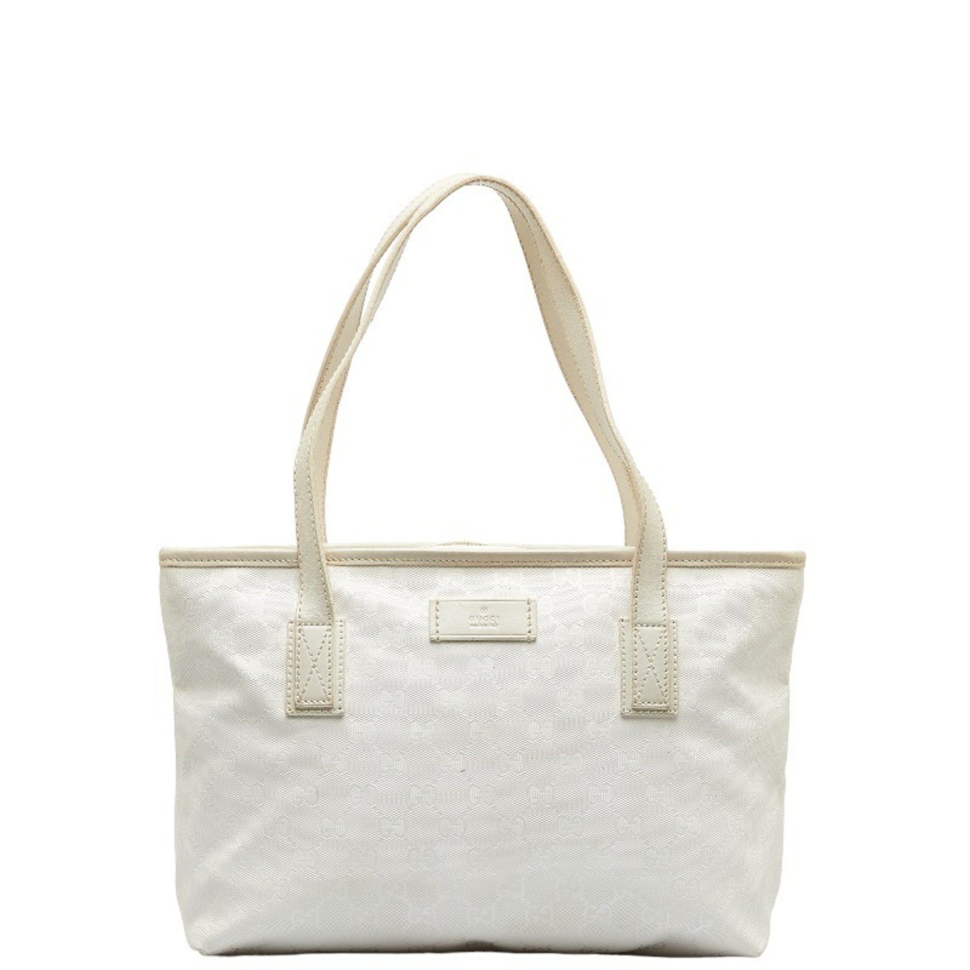 image of Gucci GG Implement Handbag Tote Bag 211138 White Pvc Leather Women's Gucci