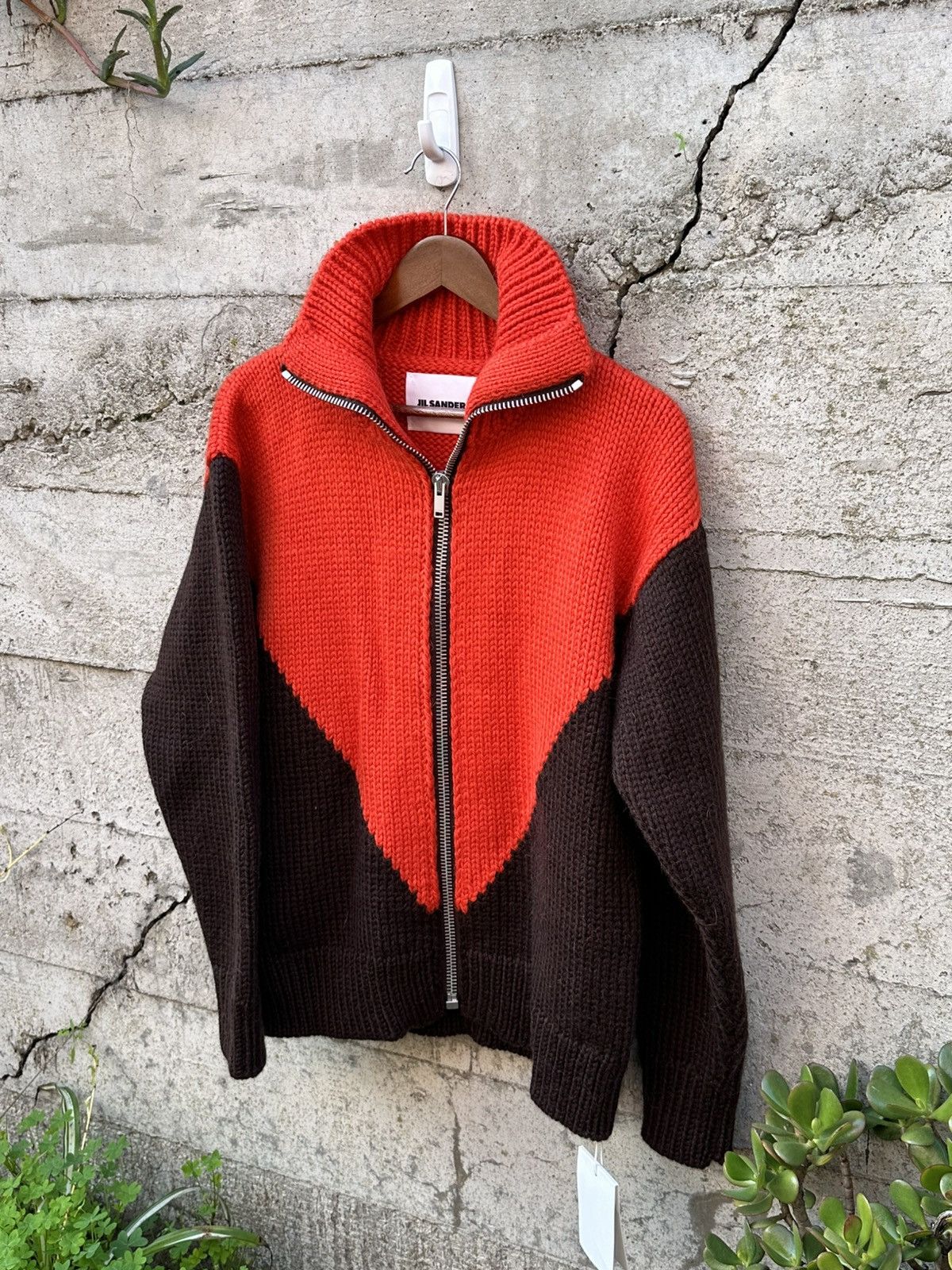 RARE GRAIL Jil Sander Italian wool multi zip sweater
