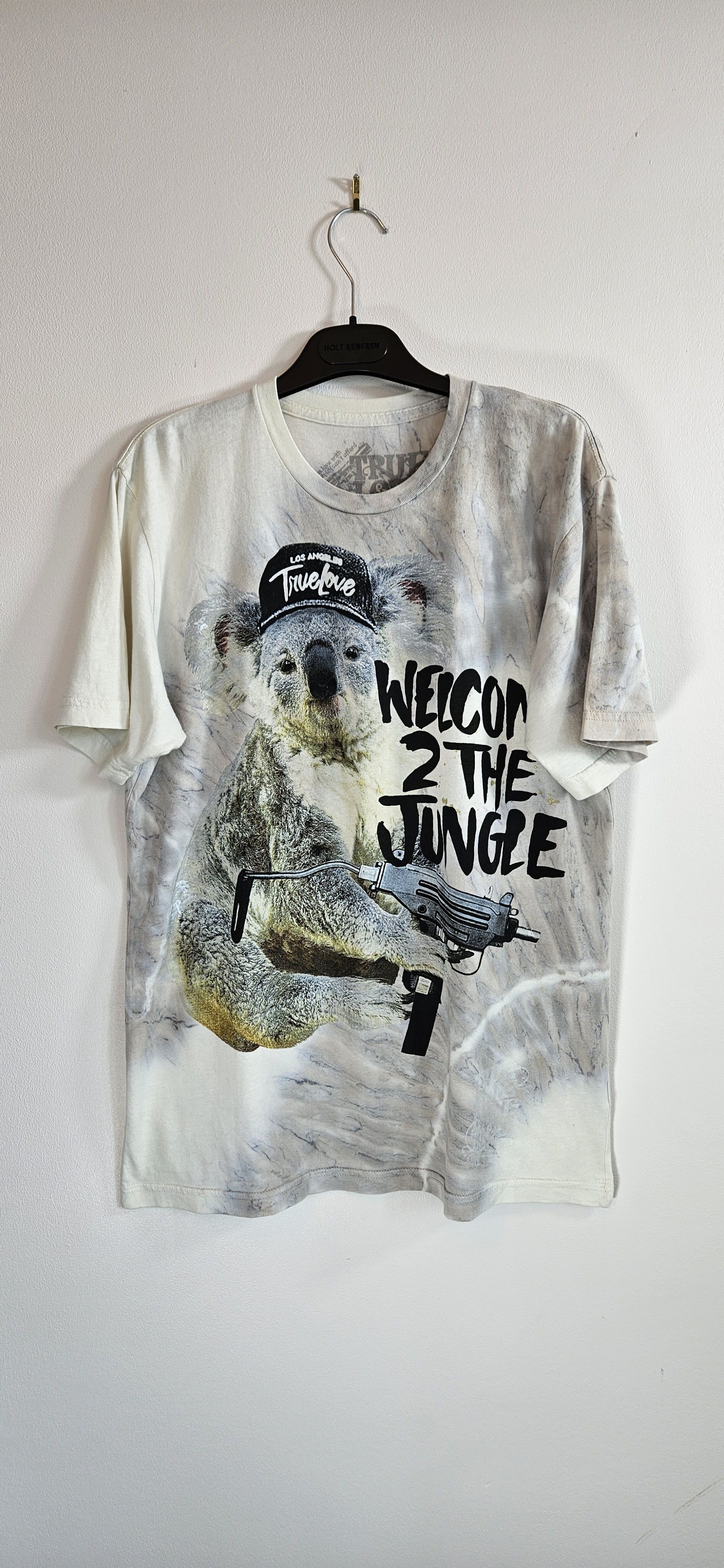 image of Made In USA x Vintage Welcome To The Jungle in Ivory Marble, Men's (Size Medium)