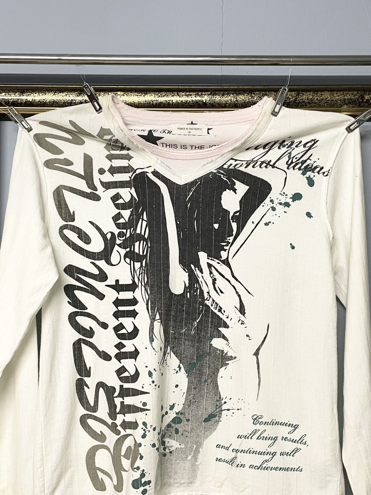 Designer Vintage Designer Power To The People Sexy Girl Longsleeve Size US S / EU 44-46 / 1 - 5 Thumbnail