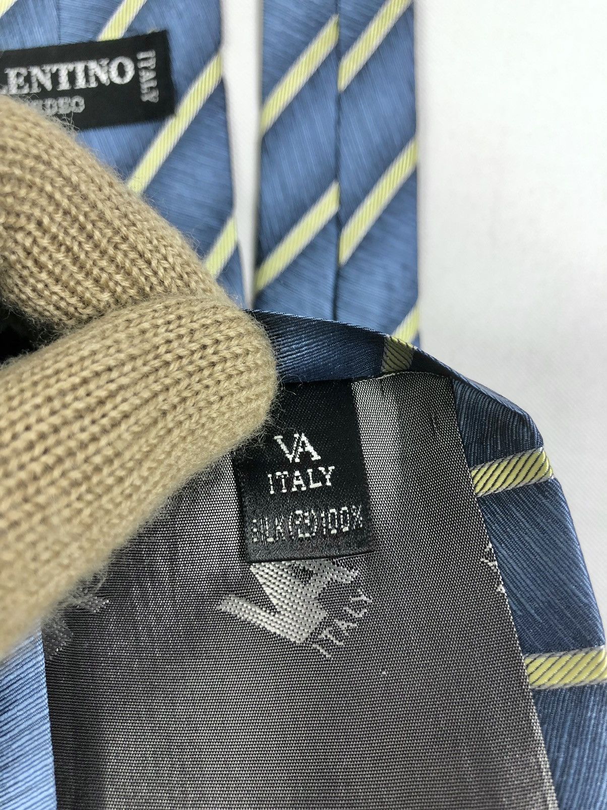 Valentino Rare Vintage Valentino Stripes Silk Tie Size ONE SIZE - 8 Thumbnail