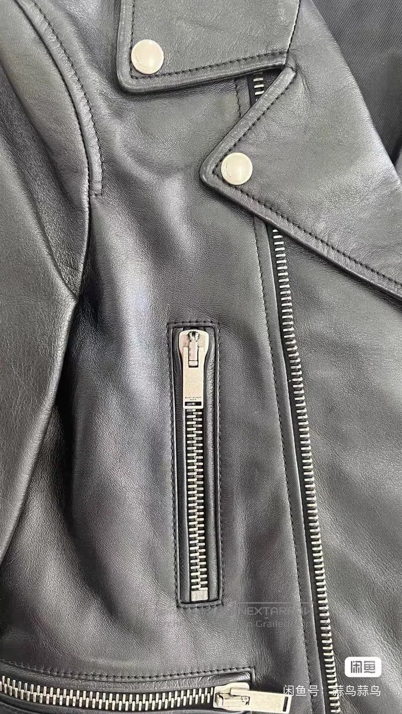 Saint Laurent Paris Saint Laurent Paris Black Genuine Leather Biker Jacket Size XS / US 0-2 / IT 36-38 - 4 Thumbnail