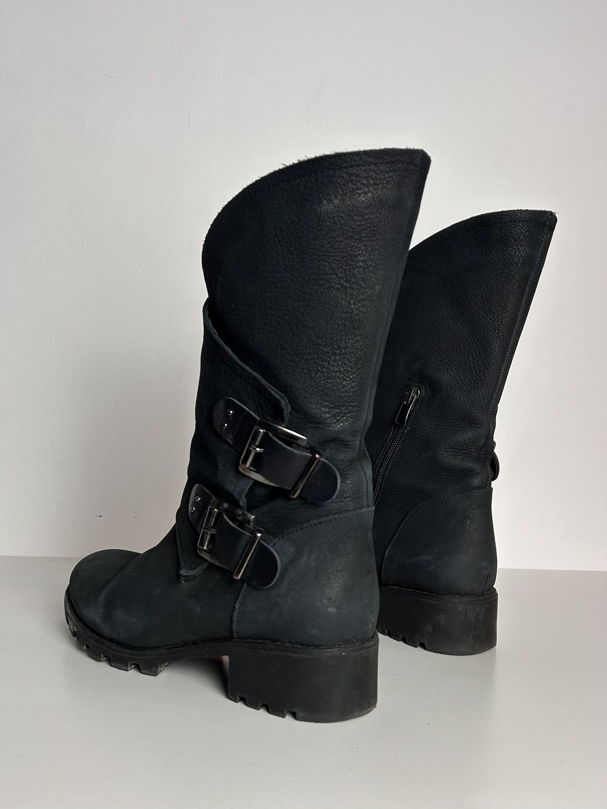 Other Black leather biker boots with buckles Size US 8 / IT 38 - 7 Thumbnail