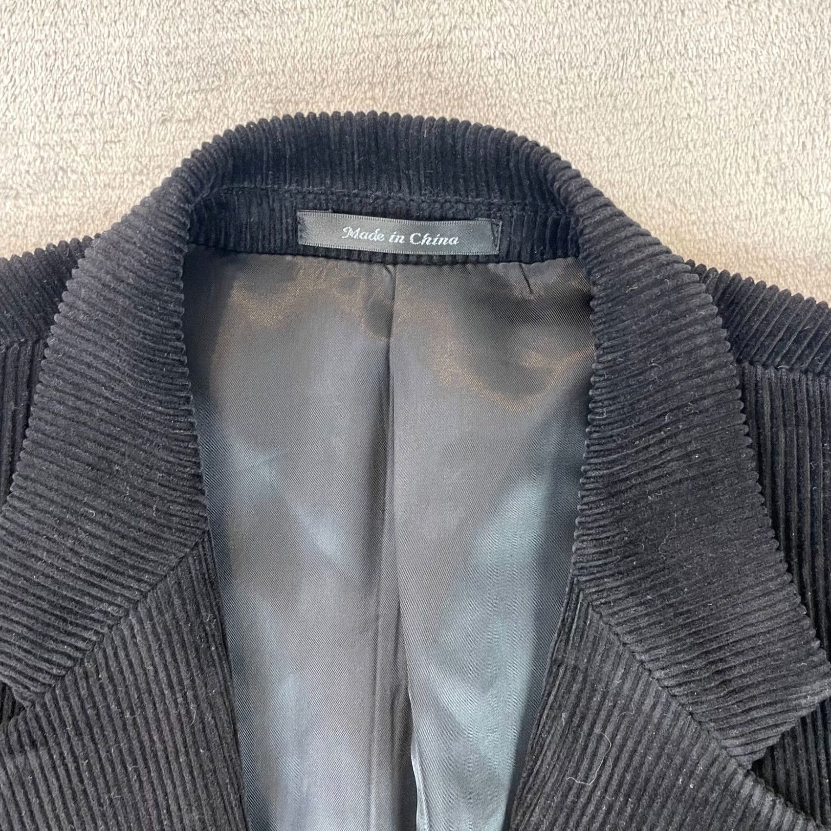 Ralph Lauren VINTAGE Lauren Ralph Lauren Blazer Sports Coat 44R Black Corduroy 2 Button Single Breast Blazer Mens Size 44R - 2 Thumbnail