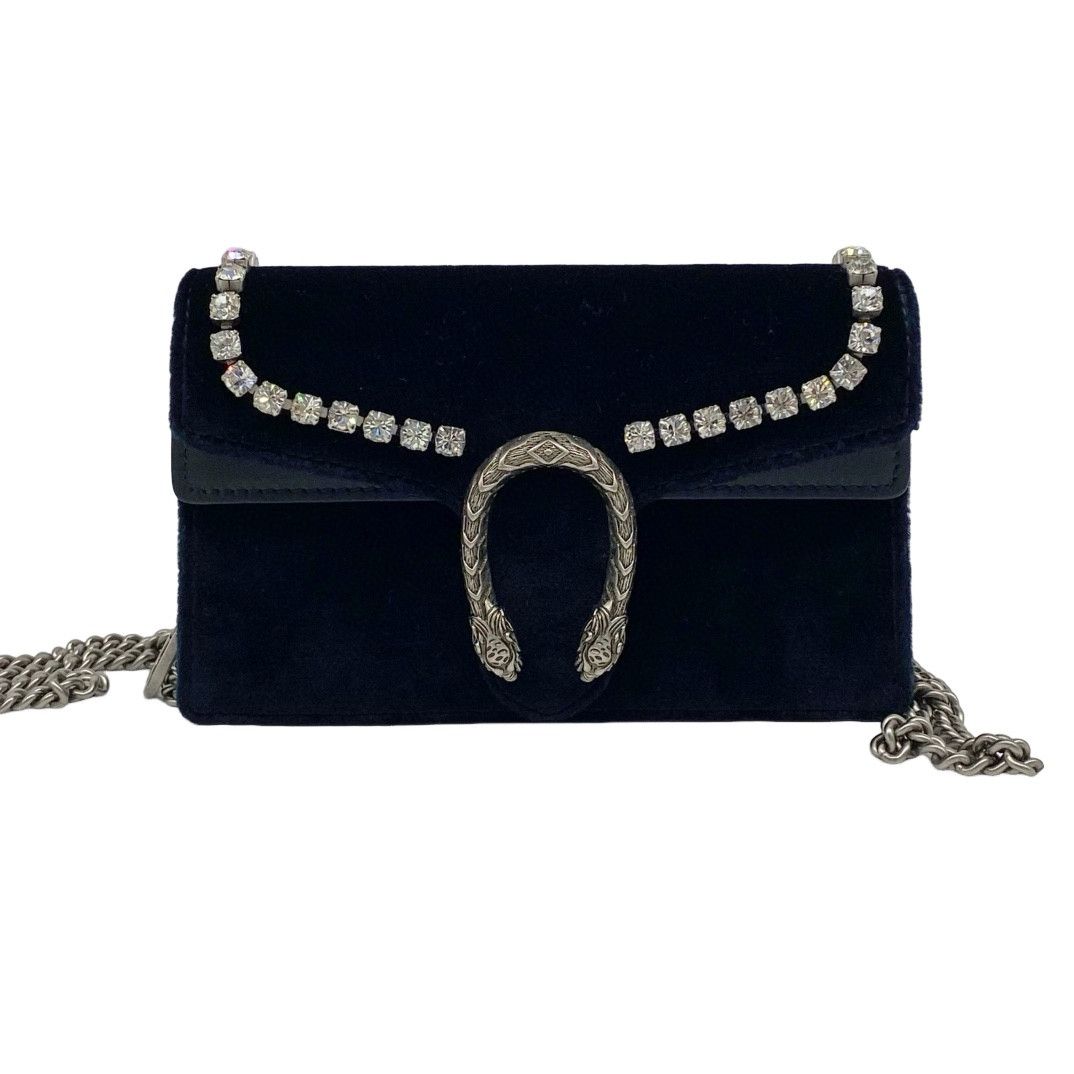 Gucci Gucci Dionysus Velvet Crystal Shoulder Bag Size ONE SIZE - 1 Thumbnail