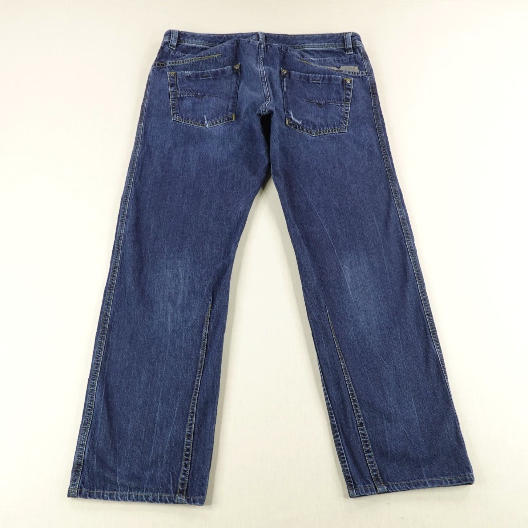 Diesel Diesel Jeans Mens 38 Blue Denim Darron Tapered Slim Fit Faded Button Fly Jeans Mens Size US 36 / EU 52 - 6 Thumbnail