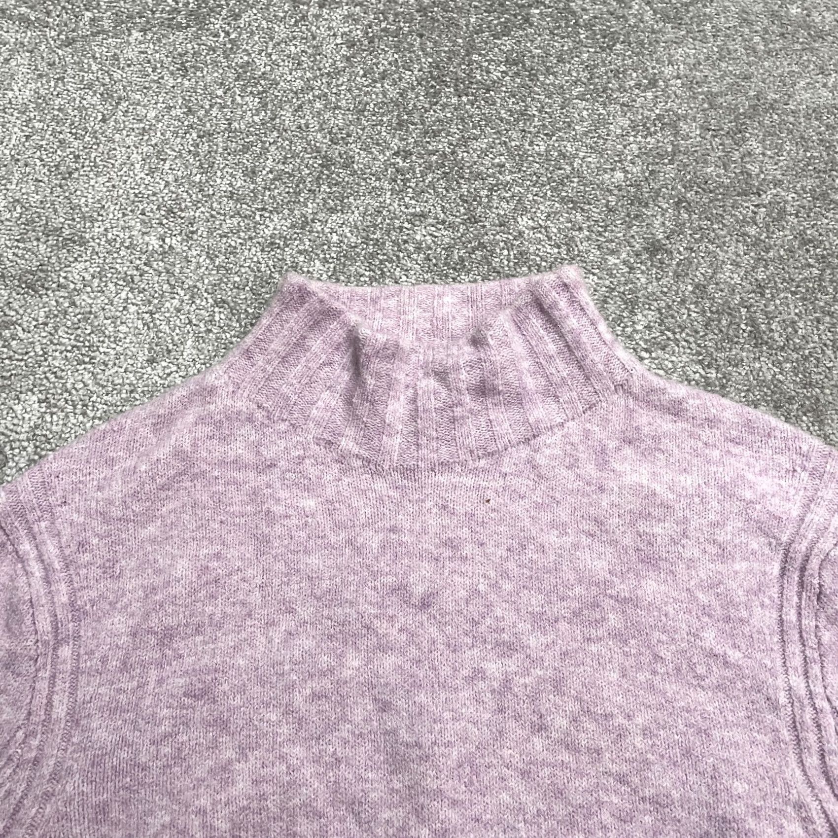 J.Crew J.Crew Pullover Sweater Women Small Purple Mock Neck Wool Blend Casual Knit Sweatshirt Size S / US 4 / IT 40 - 3 Thumbnail