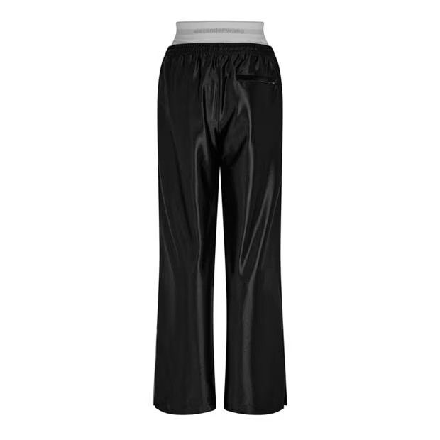Alexander Wang o1g2r1mq0824 Wide Leg Track Pants in Black Size 31" - 2 Thumbnail