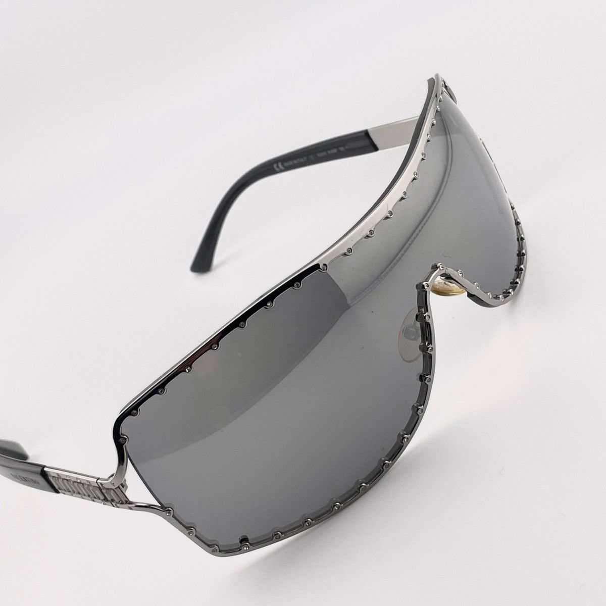 Valentino VALENTINO Silver Mirrored Swarovski Sunglasses Size ONE SIZE - 3 Thumbnail