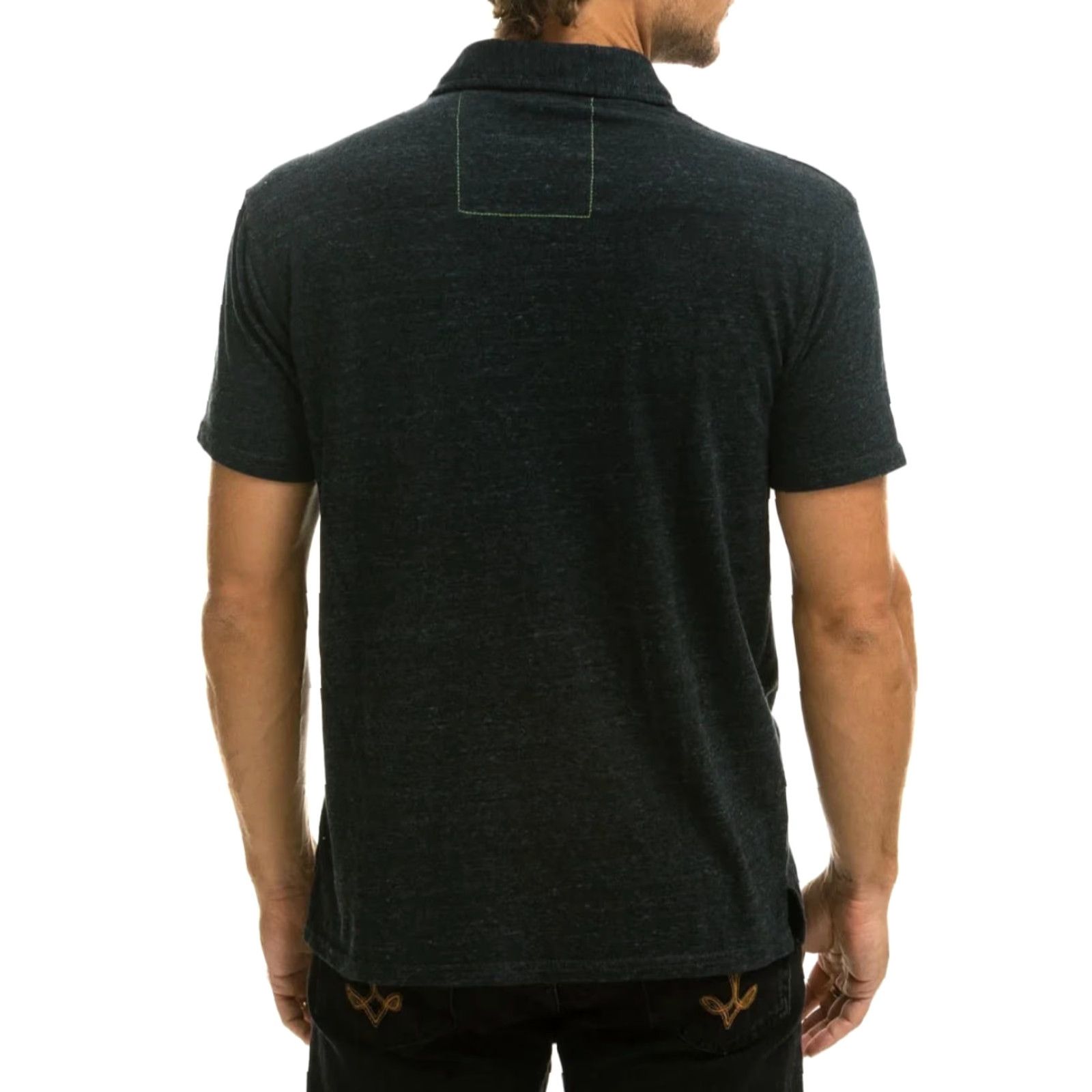 Aviator Nation Aviator Nation Polo Shirt Mens Short Sleeve Logo Charcoal S | Cotton Blend | Button Collar | Solid Size US S / EU 44-46 / 1 - 3 Thumbnail