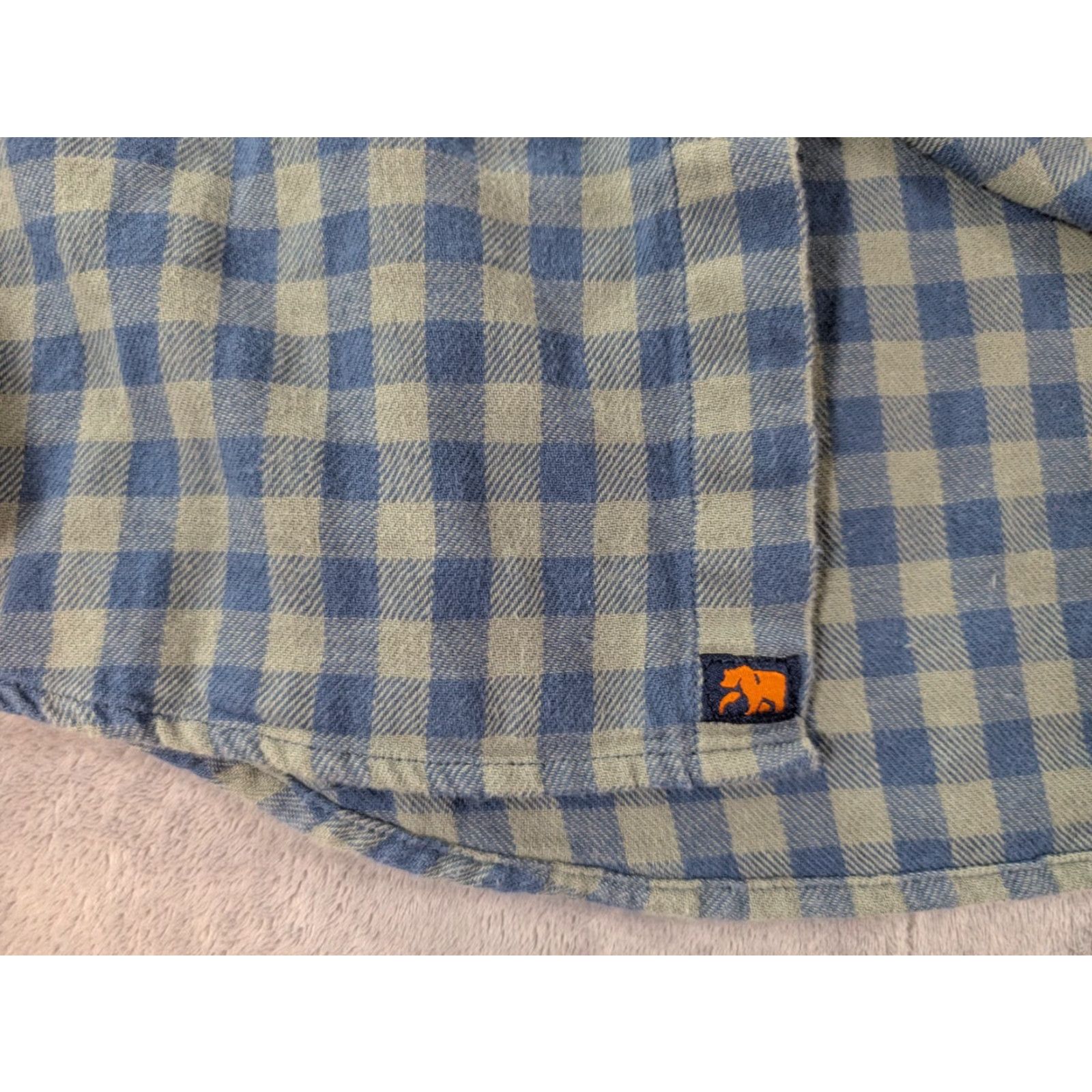 J Brand Normal Brand Button-Up Shirt Men's Medium Blue Plaid Solid-Color Pocket Long Sleeve Flannel Shirt Size US M / EU 48-50 / 2 - 5 Thumbnail