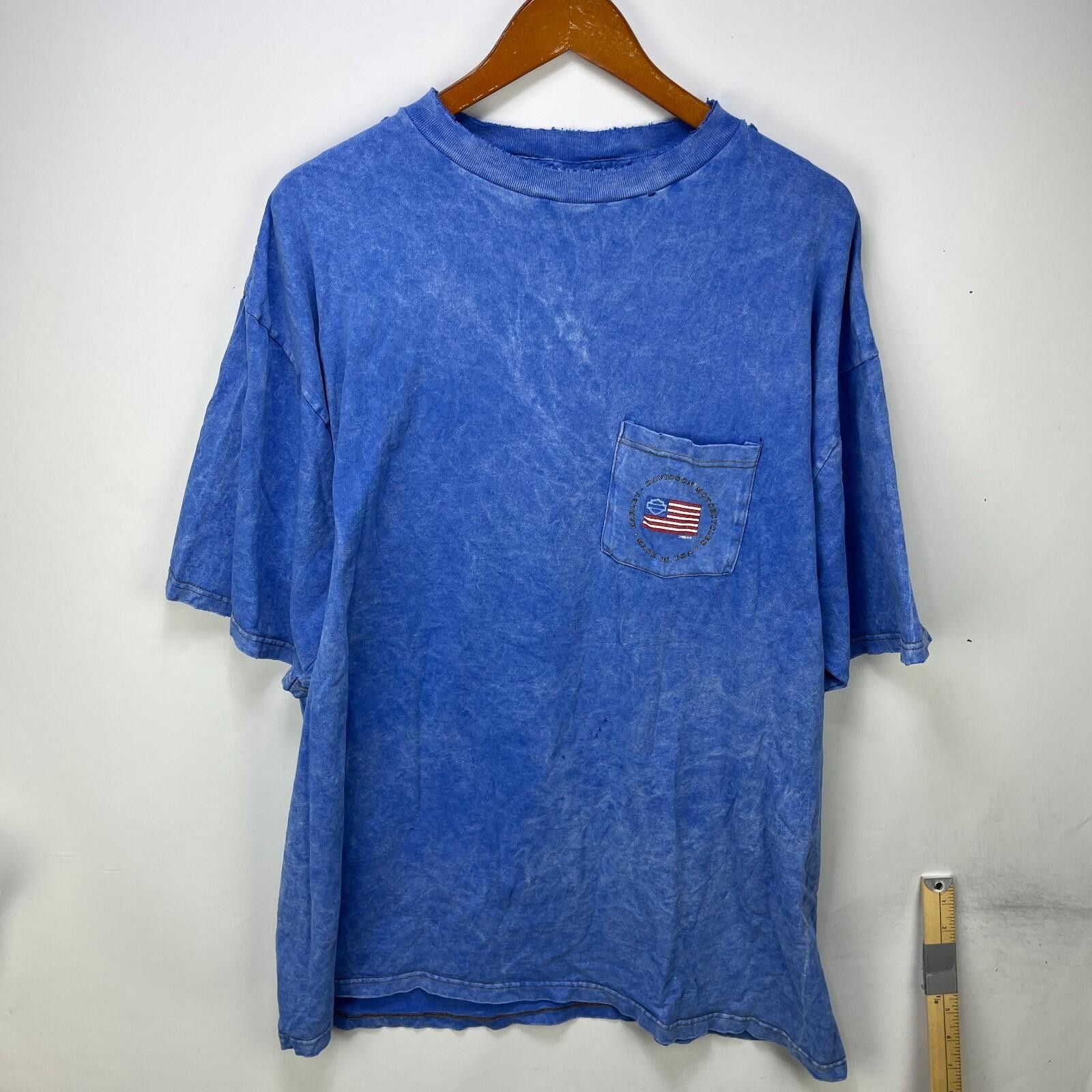 Harley Davidson Vintage Harley Davidson Las Vegas Nevada Blue T Shirt 2XL Size US XXL / EU 58 / 5 - 3 Thumbnail