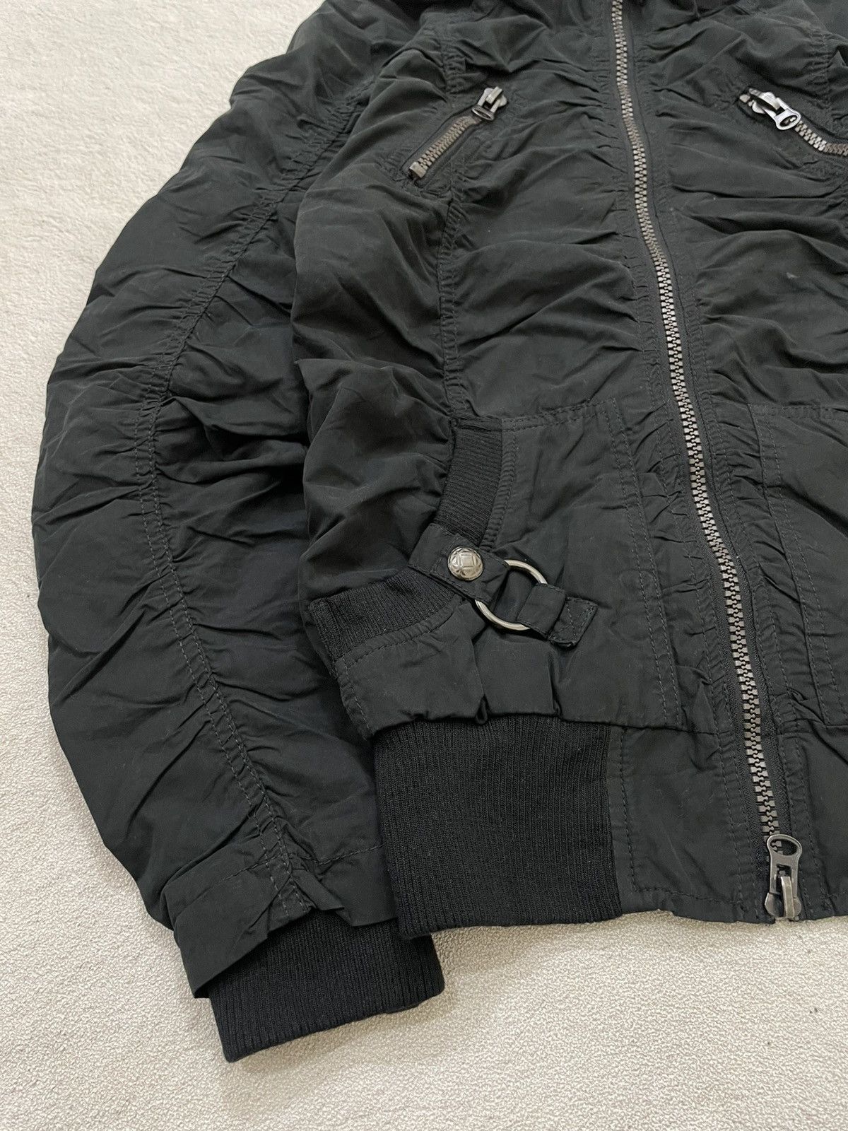 Japanese Brand 00s Japan Black Multi-Zip Hooded Jacket Tech Biker vkei LGB Size US M / EU 48-50 / 2 - 5 Thumbnail