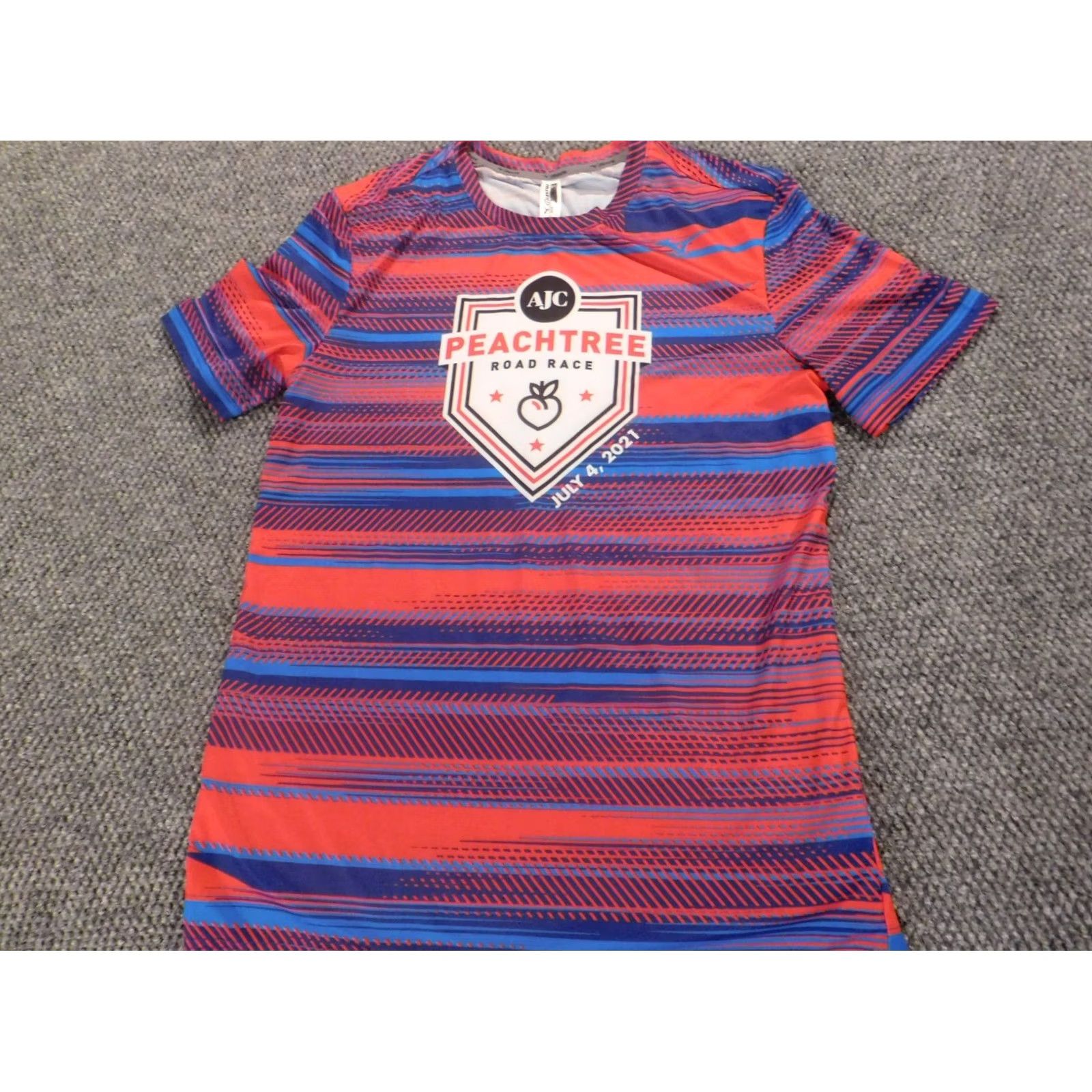 Mizuno Mizuno Shirt Mens S Purple Striped Crew Neck Short Sleeve Cotton Spandex Logo T-Shirt Vintage: No, USA Theme, Graphic Print, Stretch, Regular Fit Size US S / EU 44-46 / 1 - 2 Thumbnail