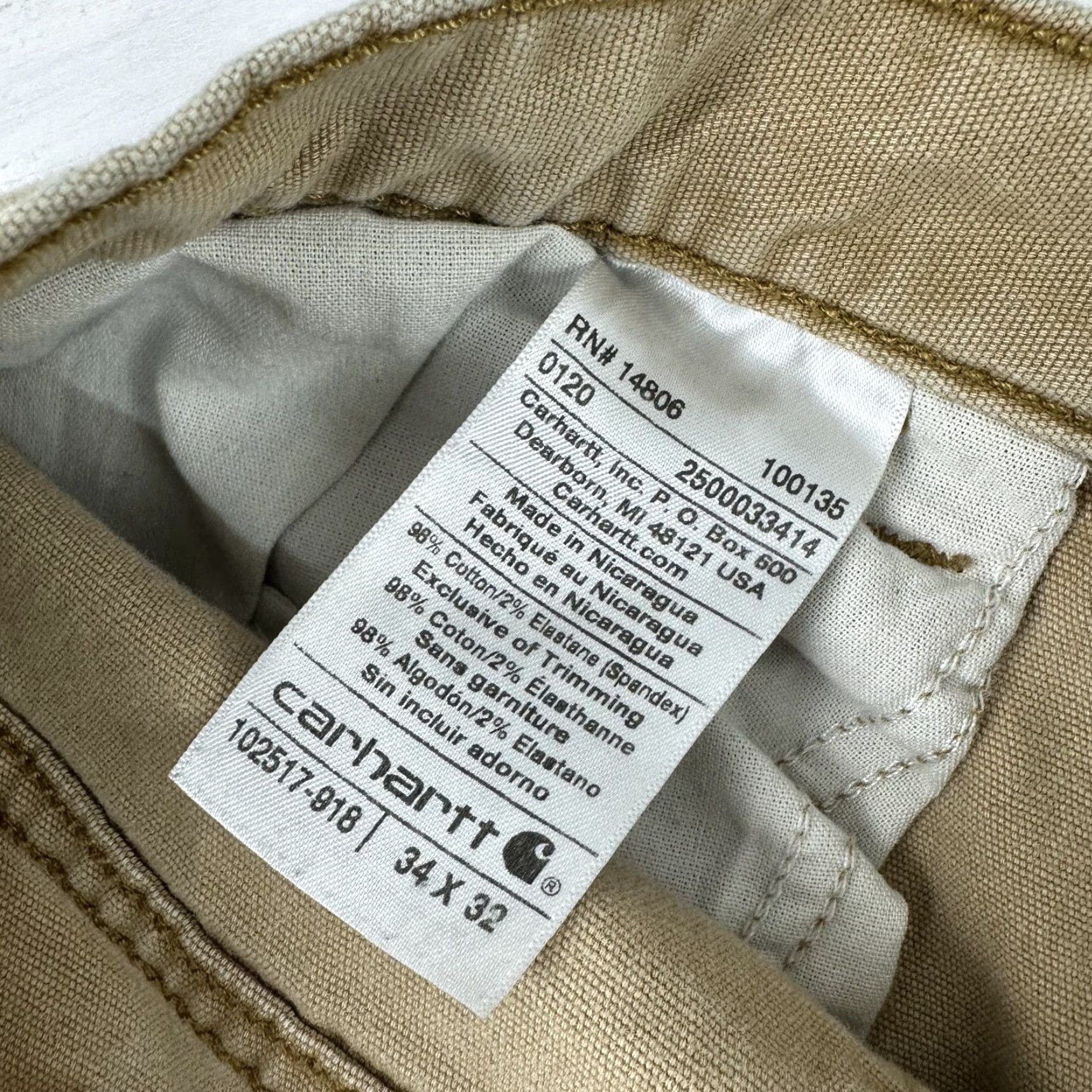 Carhartt Carhartt Pants Baggy Relaxed Fit 5-Pocket Canvas Workwear Mens 34x32 Brown Industrial Carpenter Short Description: Stains - Pre-Owned Size US 34 / EU 50 - 4 Thumbnail