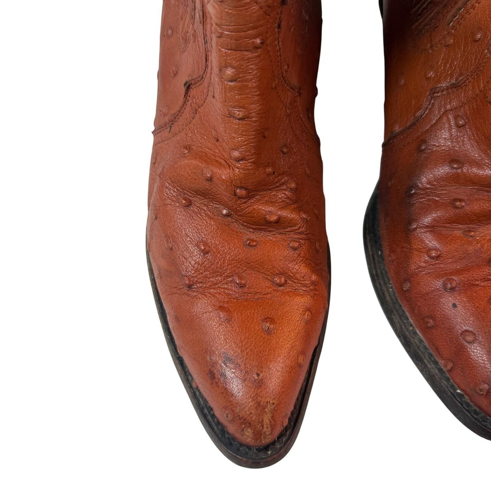 Other Vintage Denver Ostrich Boots Mens 9 Leather Western Mexico Size US 10.5 / EU 43-44 - 4 Thumbnail