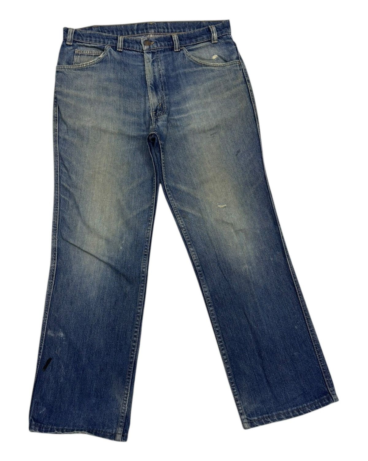 Levi's 🔥VINTAGE LEVIS ORANGE TAB WIDE JEANS DISTRESSED DENIM Size US 34 / EU 50 - 3 Thumbnail