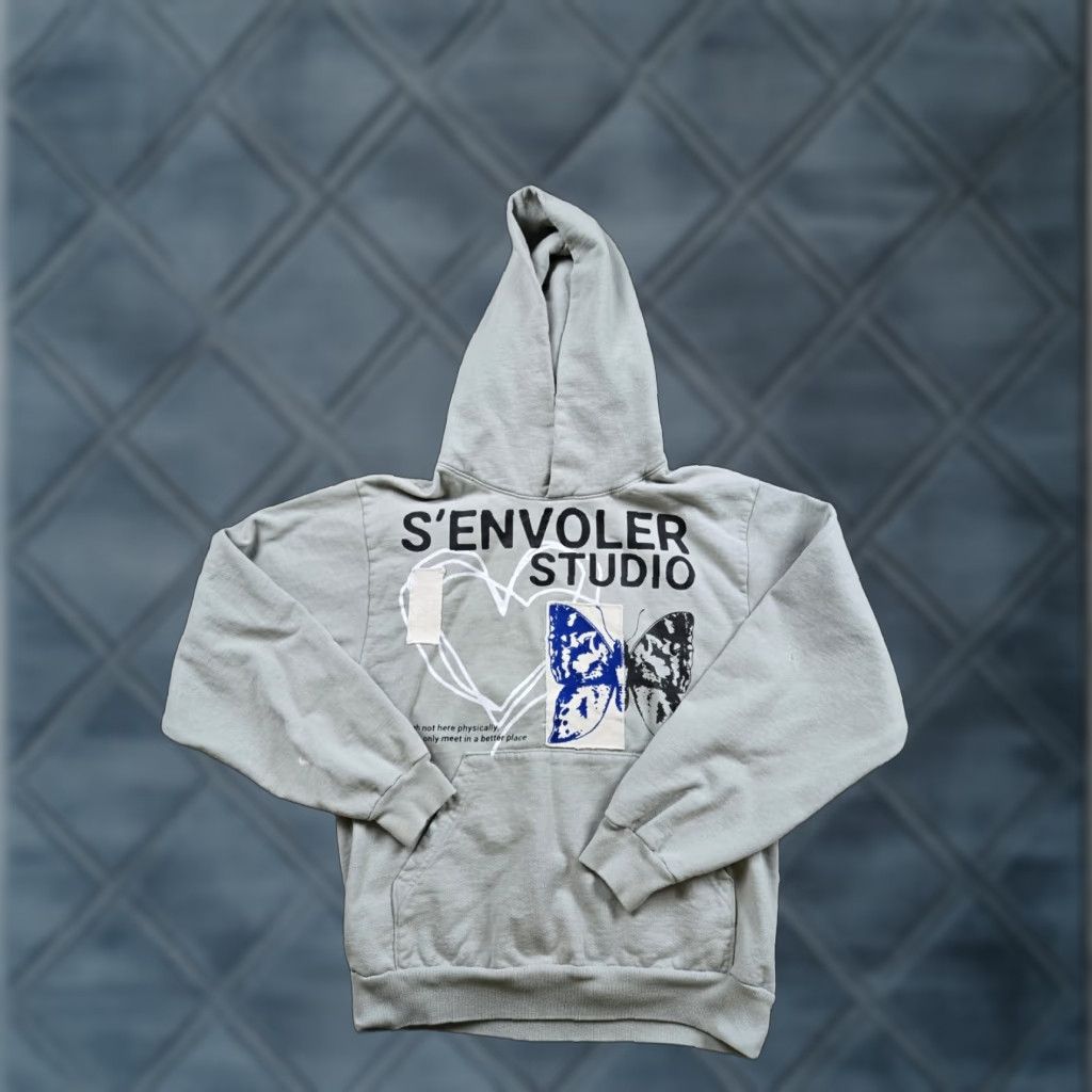 Vintage S'envoler Studios Hoodie Mens Small Gray Pocket Sweatshirt Pullover Heavyweight Size US S / EU 44-46 / 1 - 1 Thumbnail