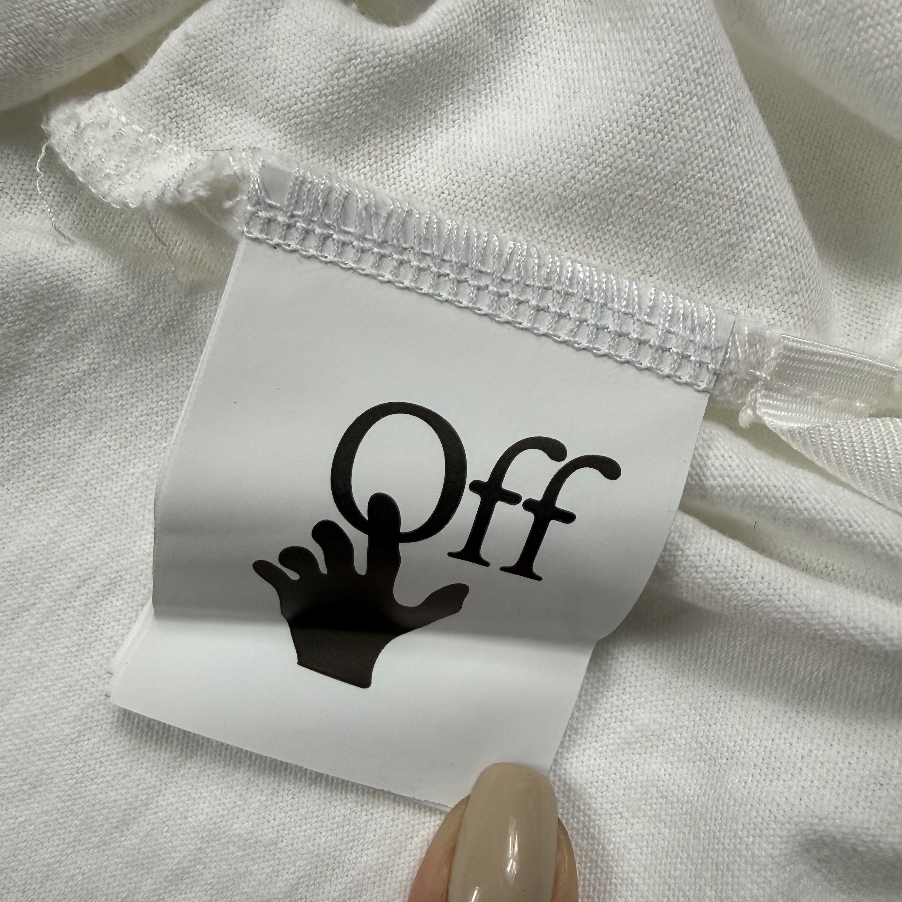 Off-White Off-White Virgil Abloh Pivot Embroidered Face White T-Shirt Size US M / EU 48-50 / 2 - 5 Thumbnail