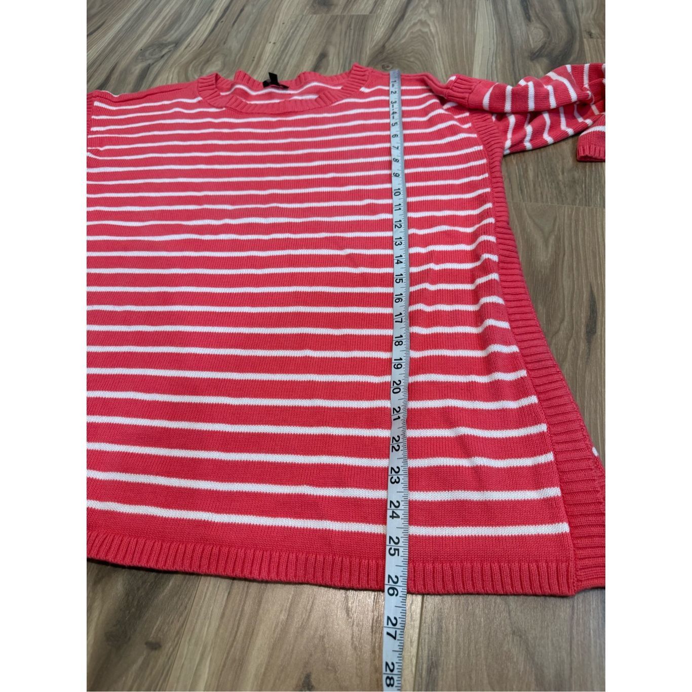 Other Talbots Pink White Striped Long Sleeve Sweater Tunic Womens Size XL / US 12-14 / IT 48-50 - 6 Thumbnail