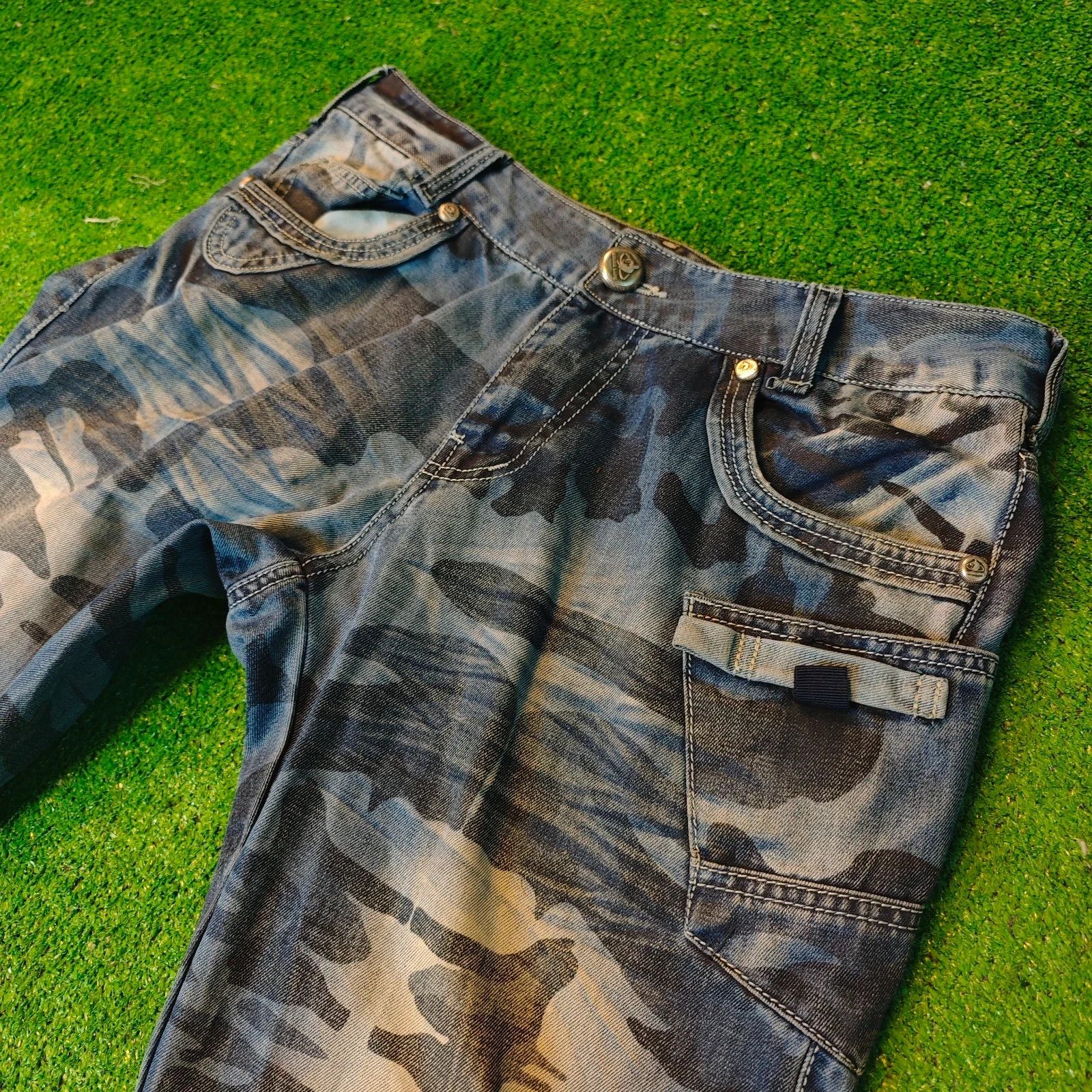 Other Kosmo Lupo Jeans Mens 32x32 Blue Straight acid overdye wash Size US 32 / EU 48 - 14 Thumbnail