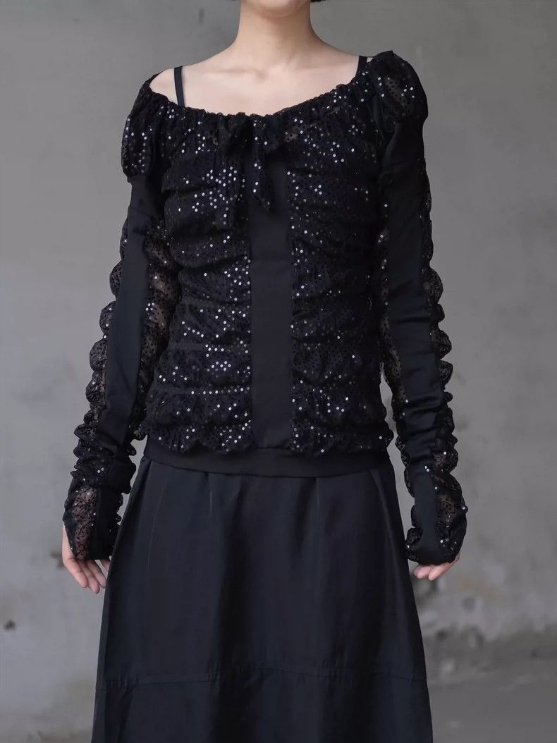 Vivienne Westwood Vivienne Westwood Black sheer top with glitter Size M / US 6-8 / IT 42-44 - 6 Thumbnail
