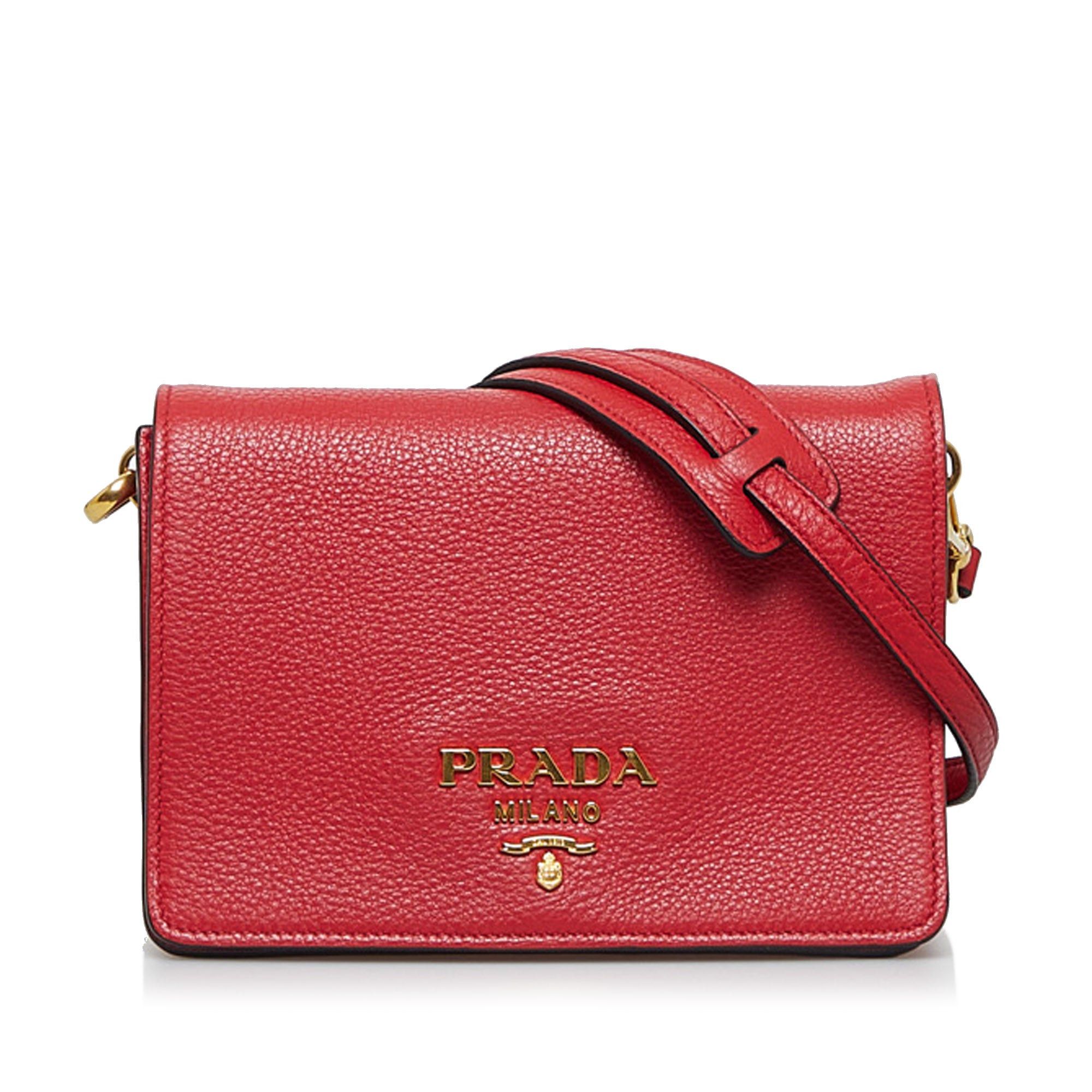 Prada PRADA Vitello Daino Small Flap Crossbody Bag Grailed
