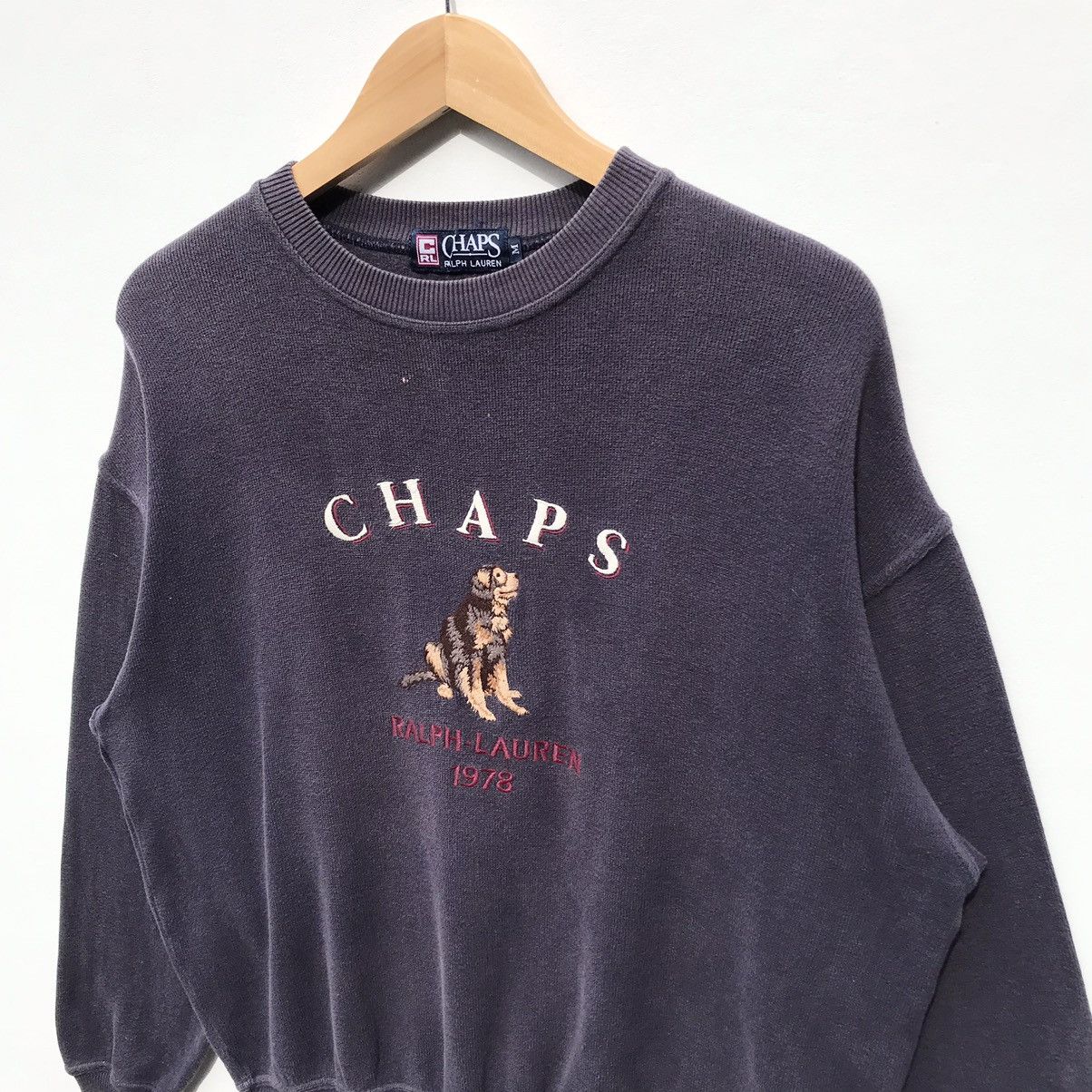 Chaps Ralph Lauren Vintage Chaps Ralph Lauren 1978 Dog Sweatshirt Sun Faded Size US S / EU 44-46 / 1 - 7 Thumbnail