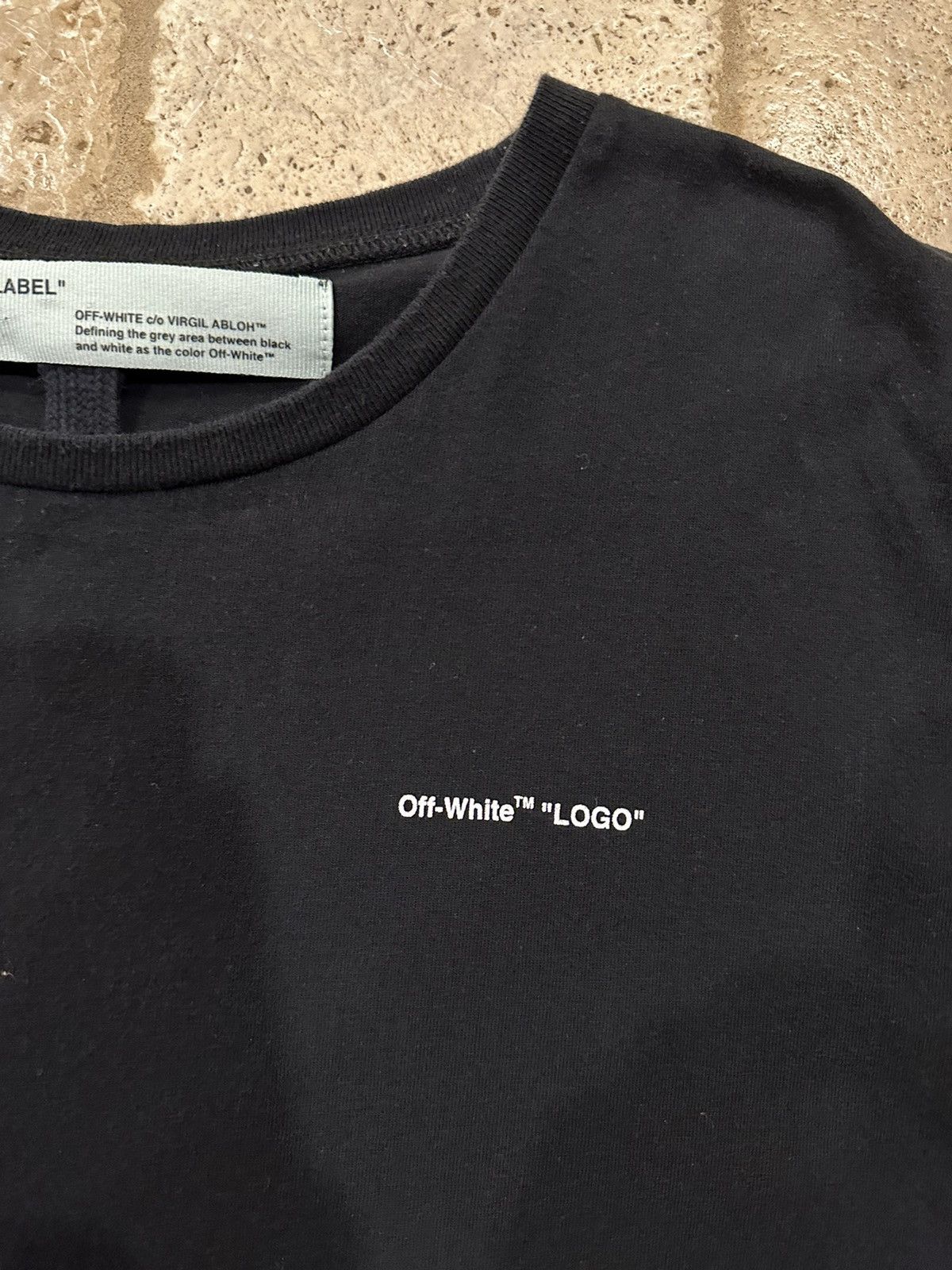 Off-White Off-White Virgil Abloh Script Logo Black T-Shirt Size US XXL / EU 58 / 5 - 7 Thumbnail